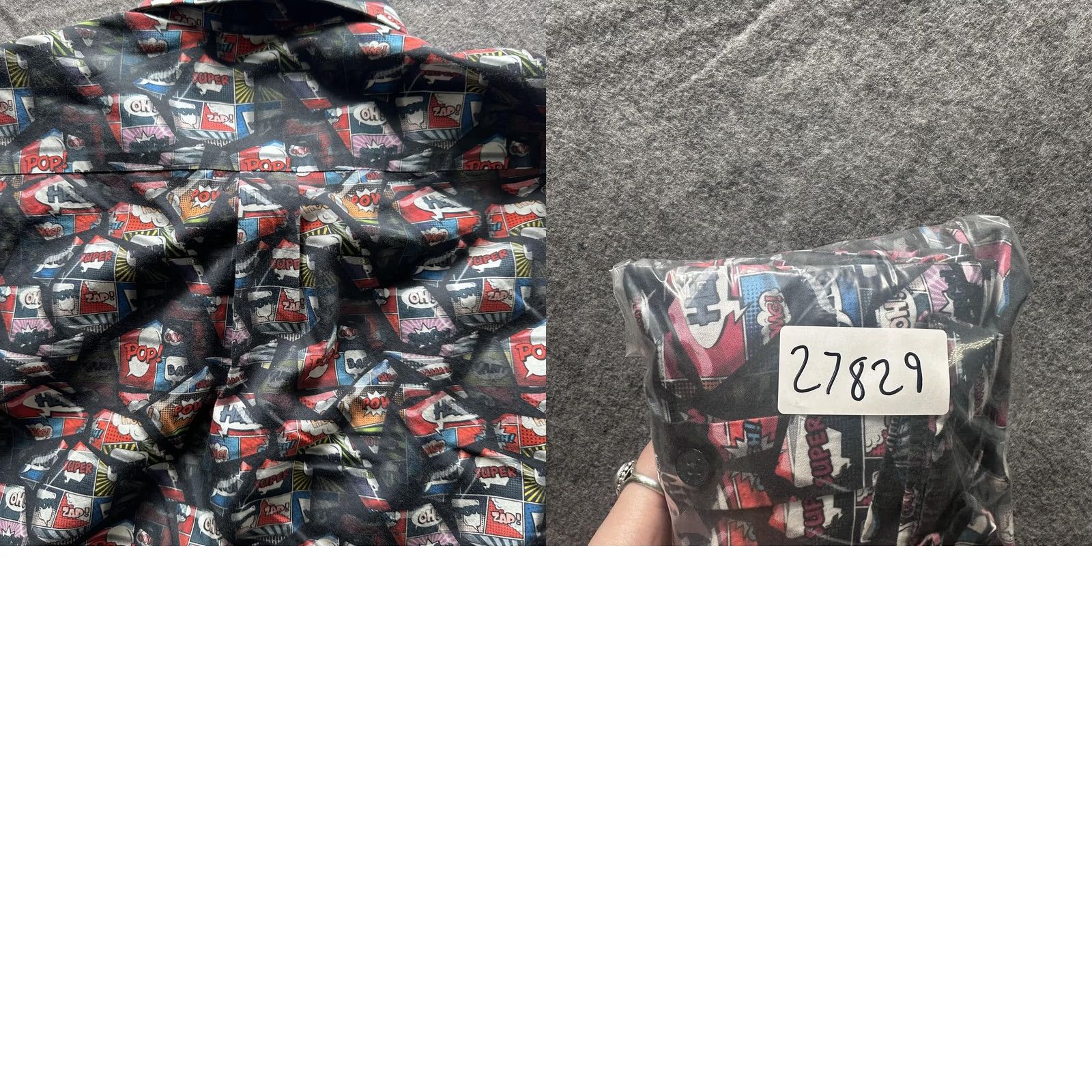 Jared Lang Jared Lang Shirt Mens L Black Comic Book Graphic Button Up Long Sleeve Size US L / EU 52-54 / 3 - 8 Thumbnail