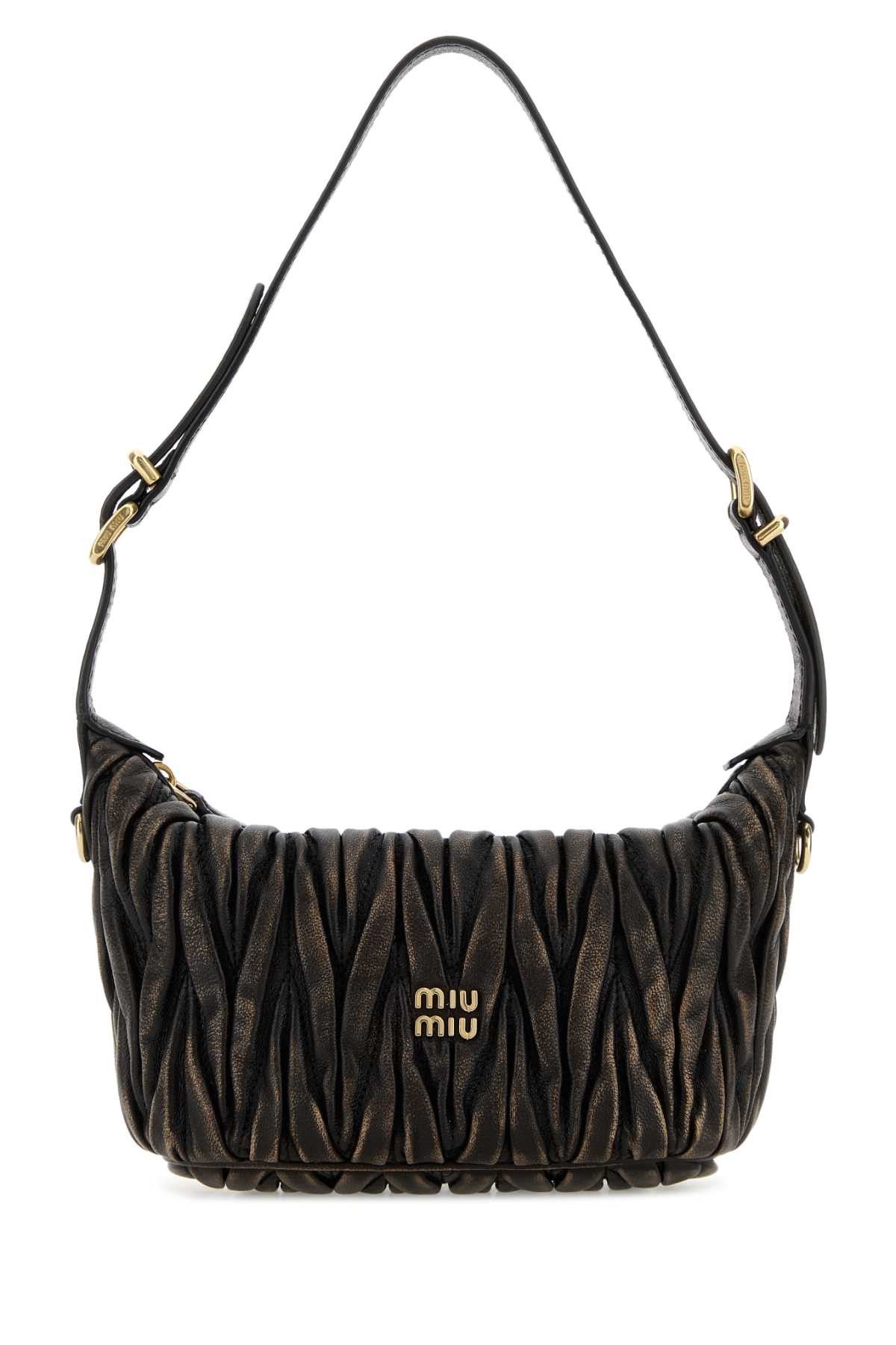 Miu Miu Dark Brown Leather Handbag Size ONE SIZE - 1 Thumbnail
