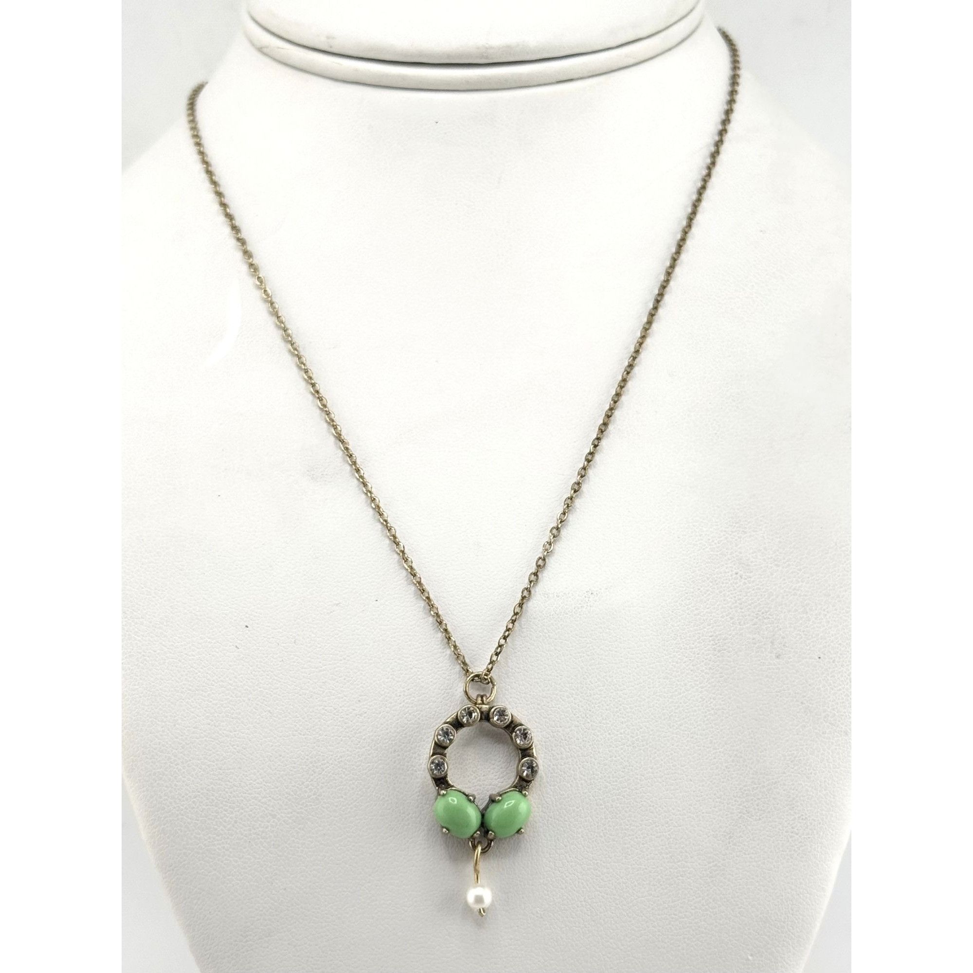 Vintage Vintage estate rhinestone gold filled charm necklace Size ONE SIZE - 5 Thumbnail