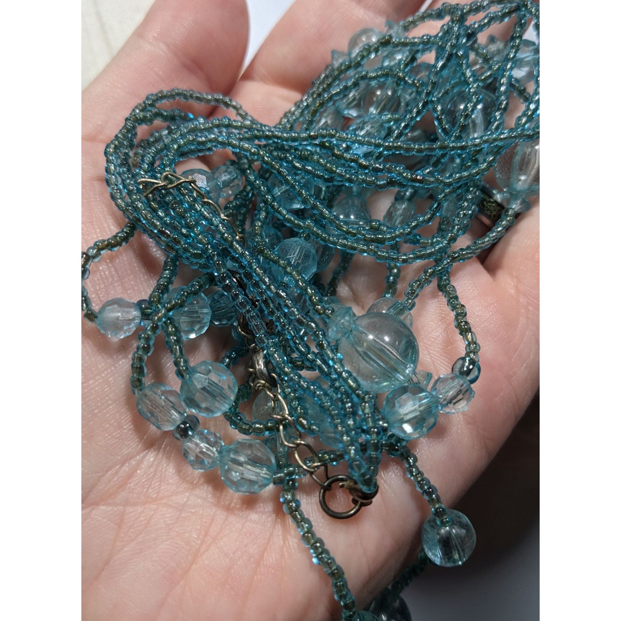 Other Layered Mermaidcore Blue Glass And Acrylic Beaded Necklace Size ONE SIZE - 3 Thumbnail