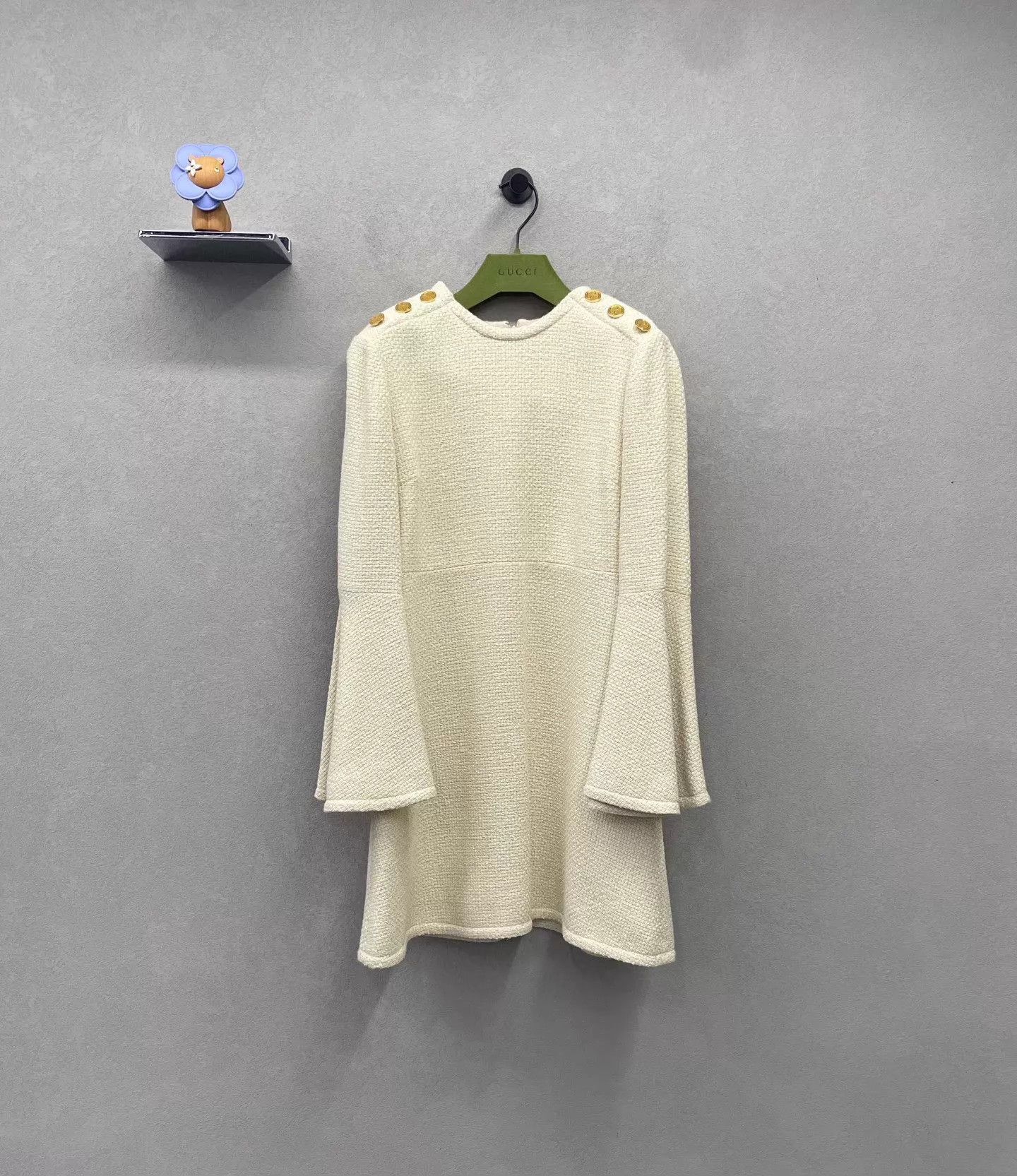 Gucci GUCCI Beige Button-detail Bell Sleeves Vintage Dress Size XS / US 0-2 / IT 36-38 - 1 Thumbnail