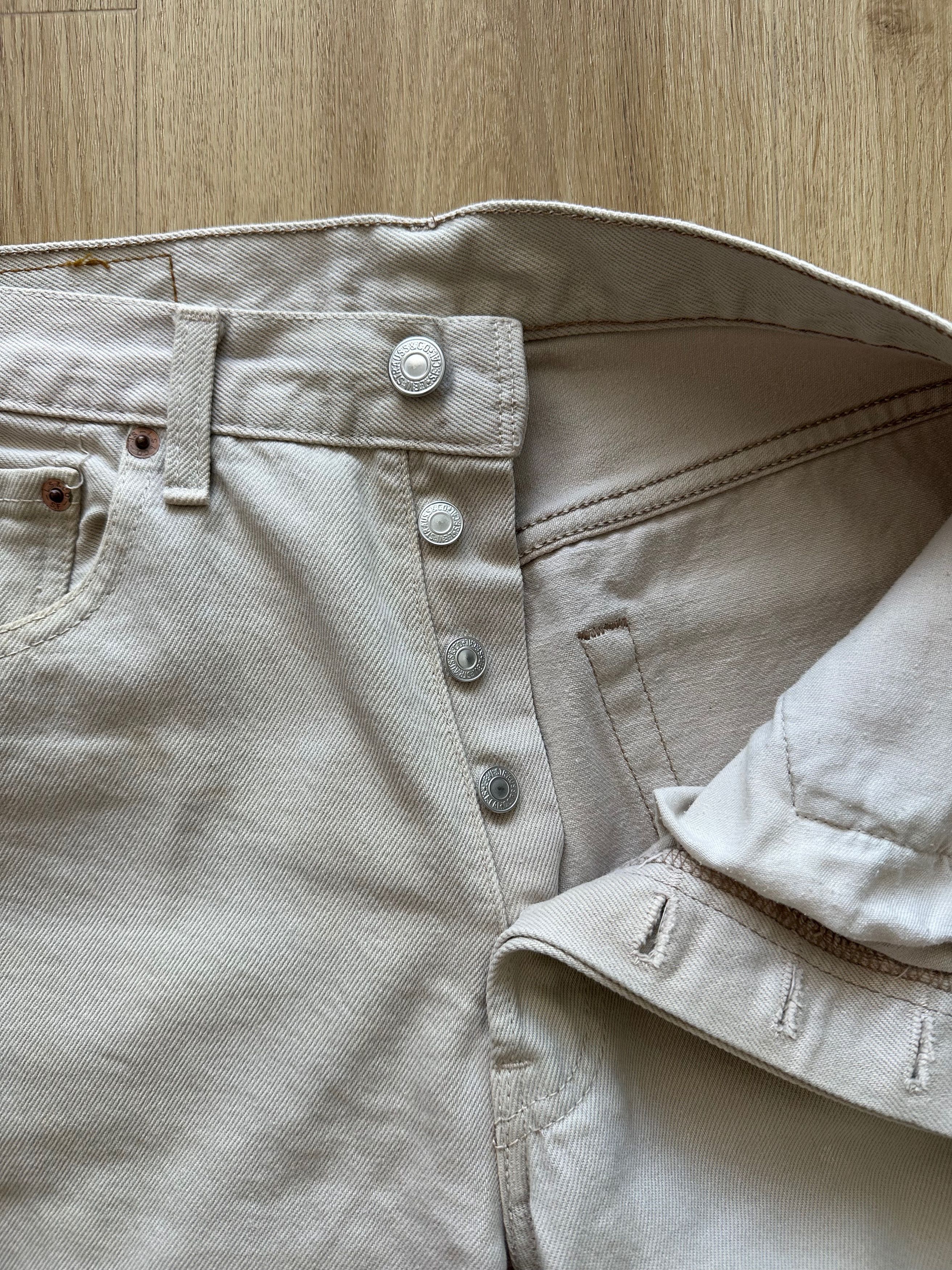 Levi's 90's Levi's 501 Red Rab vintage denim ivory jeans pants Size US 31 - 11 Thumbnail