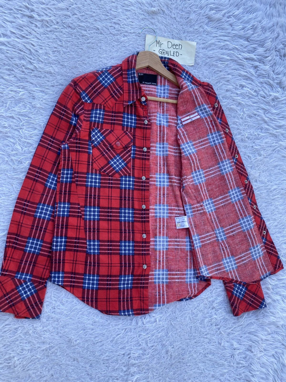 Number (N)ine Rare Number Nine Checkered Flannel Shirt Size US S / EU 44-46 / 1 - 12 Thumbnail