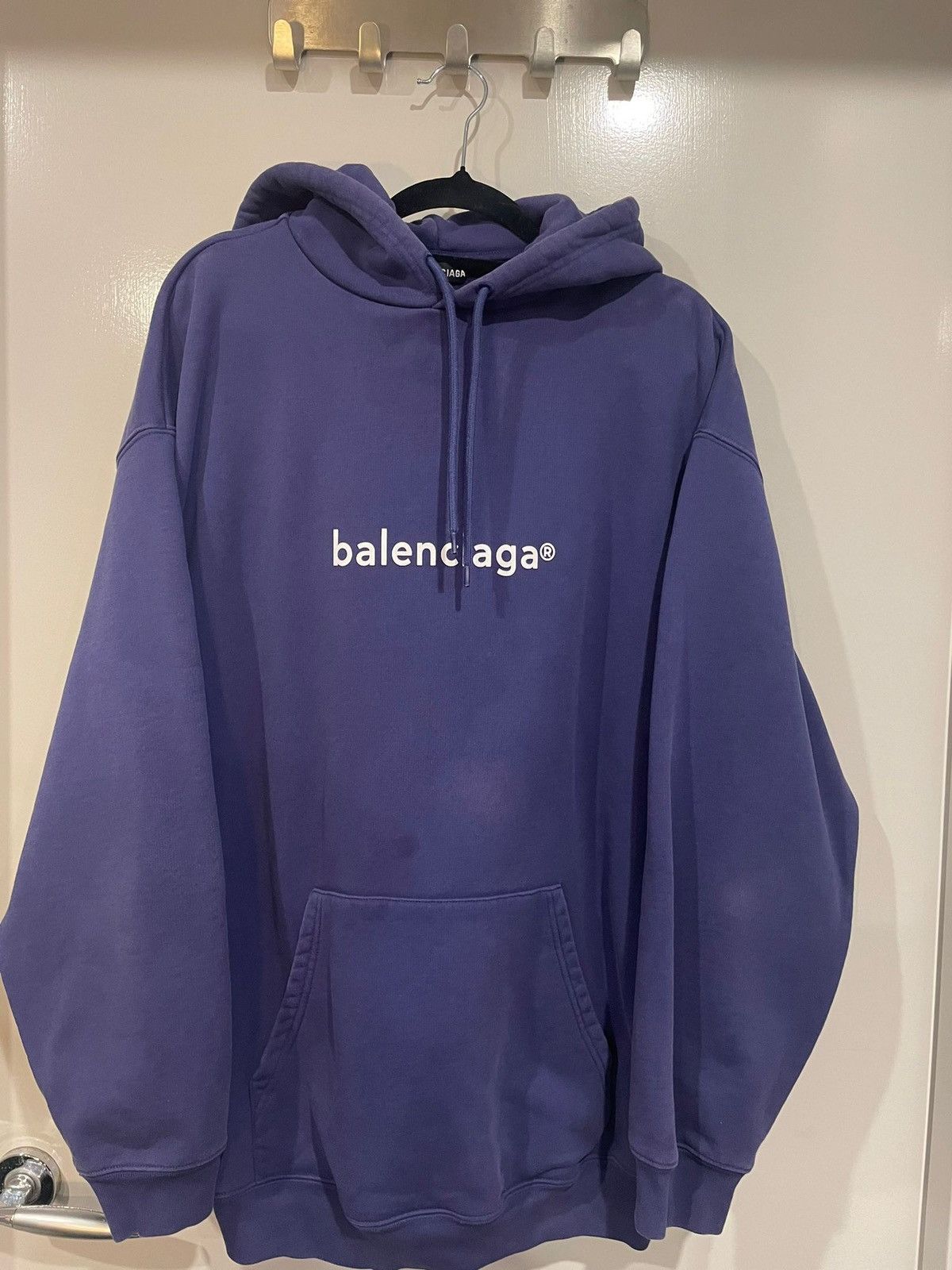 Balenciaga Copyright Logo Hoodie - Purple - Size XL
