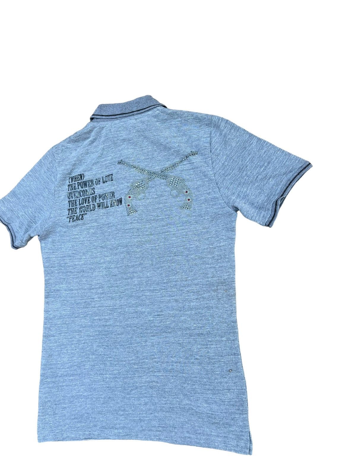 Mastermind Japan Roarguns Japan Beaded Cross Guns Poem Slim Polo Shirt Size US M / EU 48-50 / 2 - 19 Thumbnail
