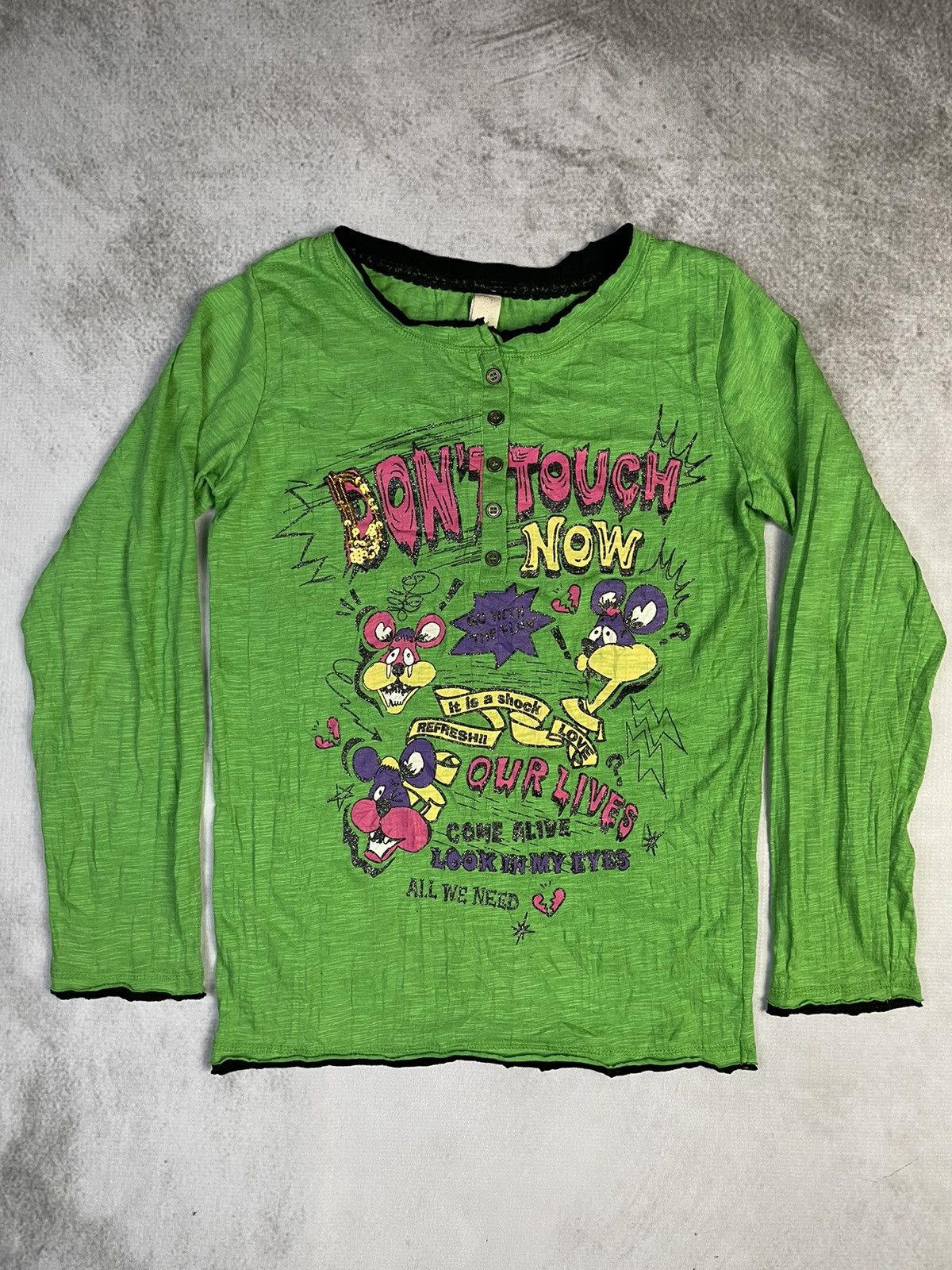 Hysteric Glamour 2000s Joky Gal Playful Gyaru Graphic Long Sleeve Tshirt Size M / US 6-8 / IT 42-44 - 1 Thumbnail