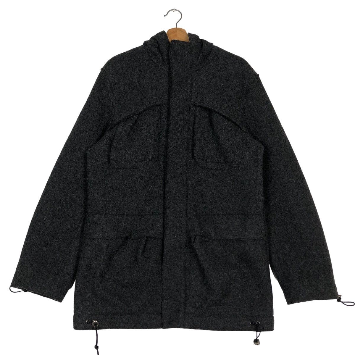 🔥Rich Black - Wool Hunting Jacket Double Layer Tete Homme