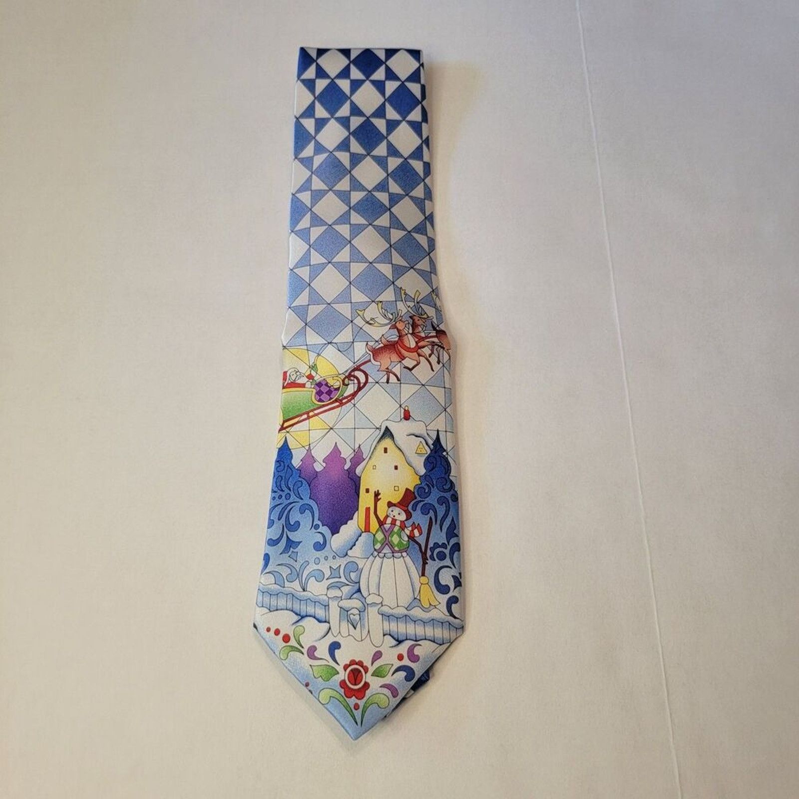 Other Jim Shore Signature Series- Christmas Tie- Sleigh Scene Size ONE SIZE - 2 Thumbnail