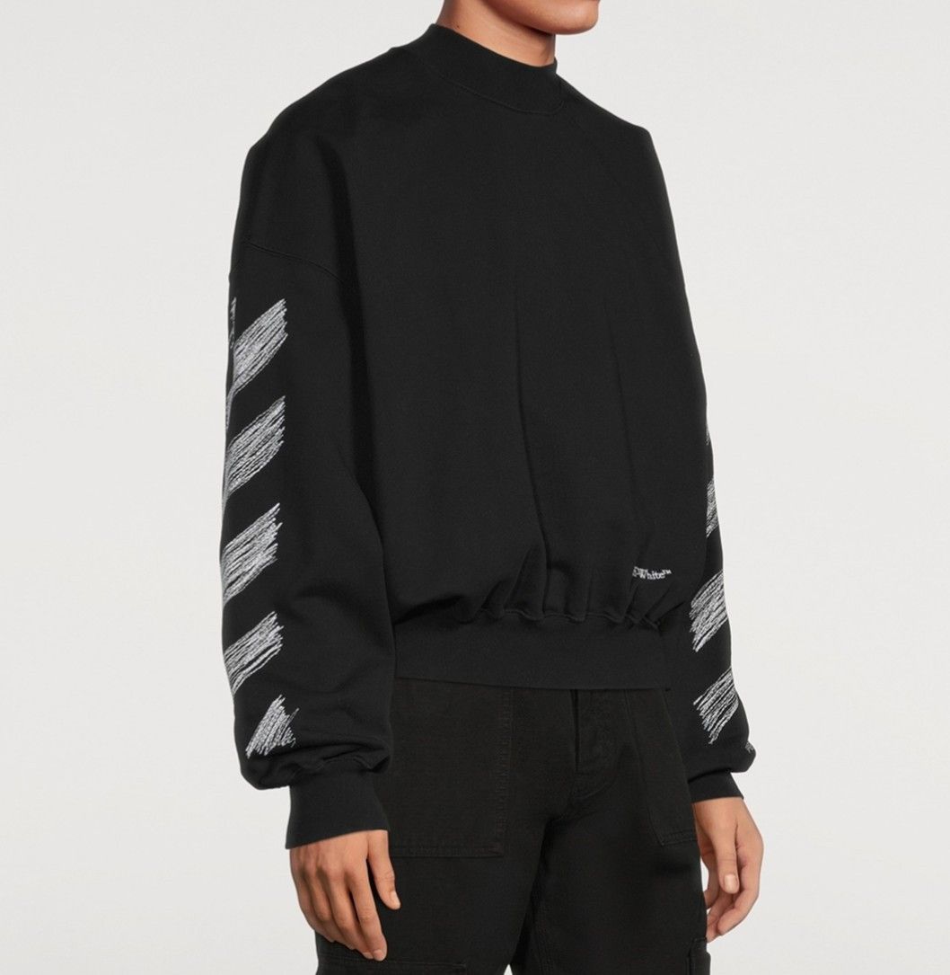 Off-White Scribble Diag Crewneck Boxy Sweatshirt Size US XL / EU 56 / 4 - 1 Thumbnail