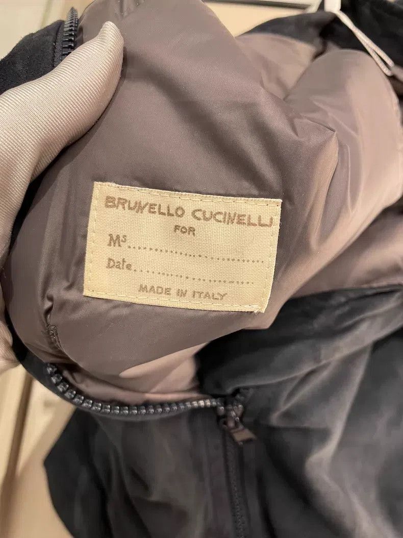 Brunello Cucinelli Brunello Cucinelli Black and Grey Leather Studded Waistcoa Size S / US 4 / IT 40 - 7 Thumbnail