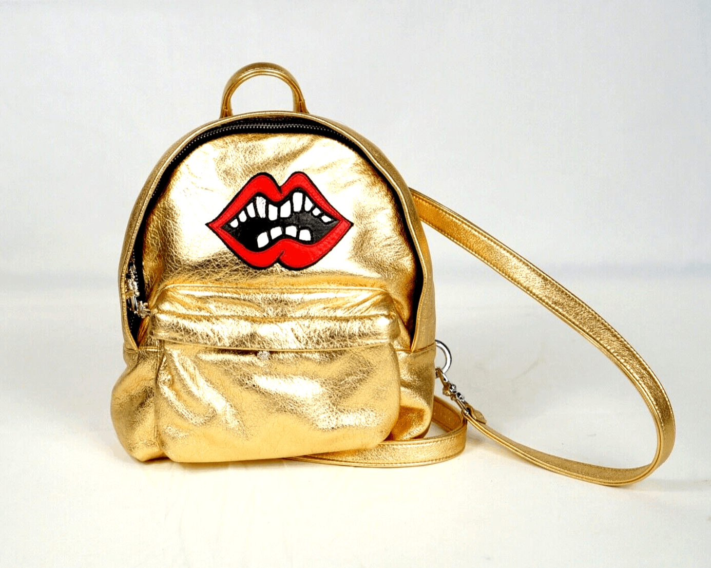 image of Chrome Hearts Gold Leather Backpack By Matty Boy 1 Of 1, Men's