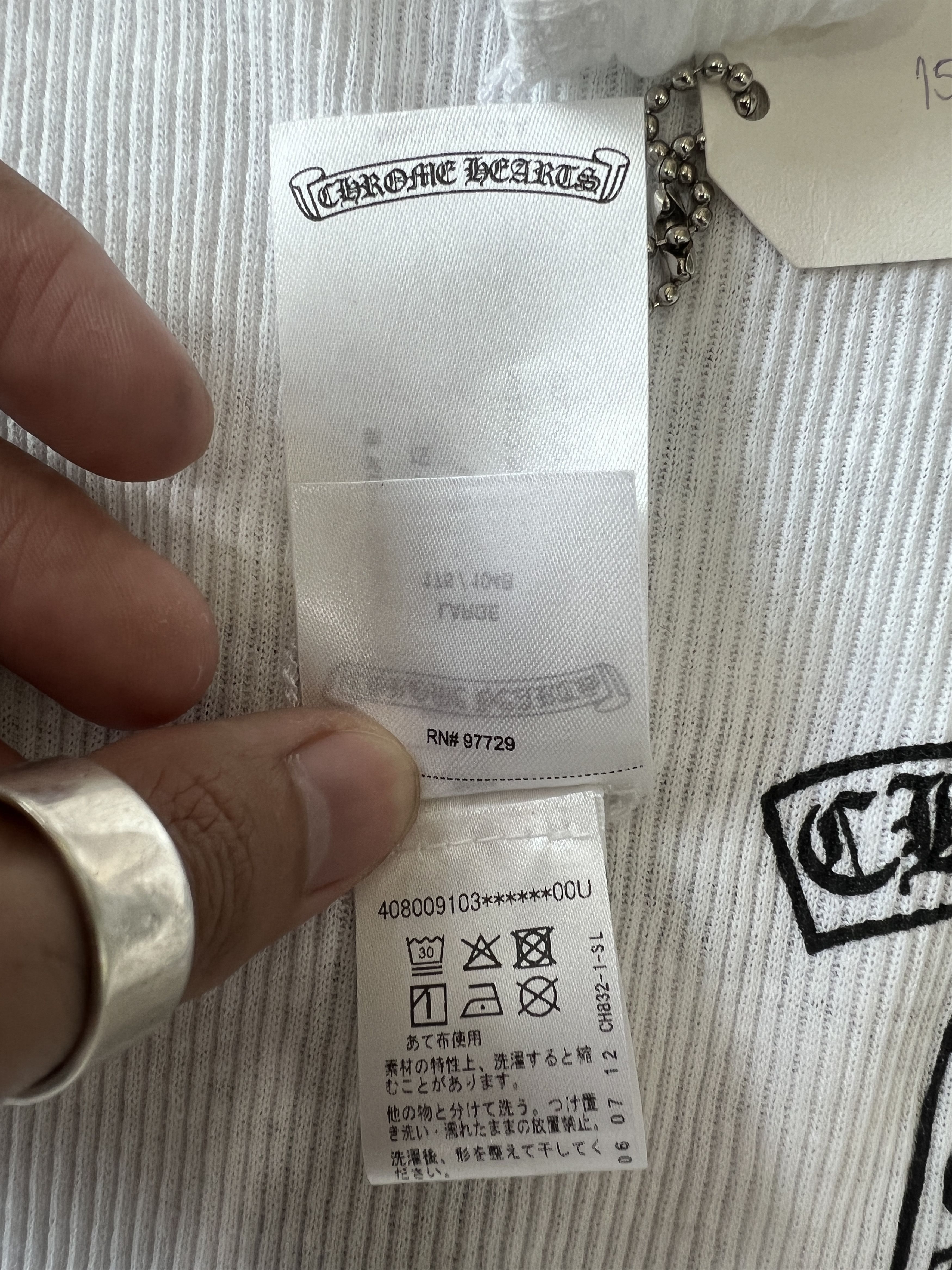 Chrome Hearts Chrome Hearts Rib Tank Cross Back Logo White Large Size US L / EU 52-54 / 3 - 10 Thumbnail