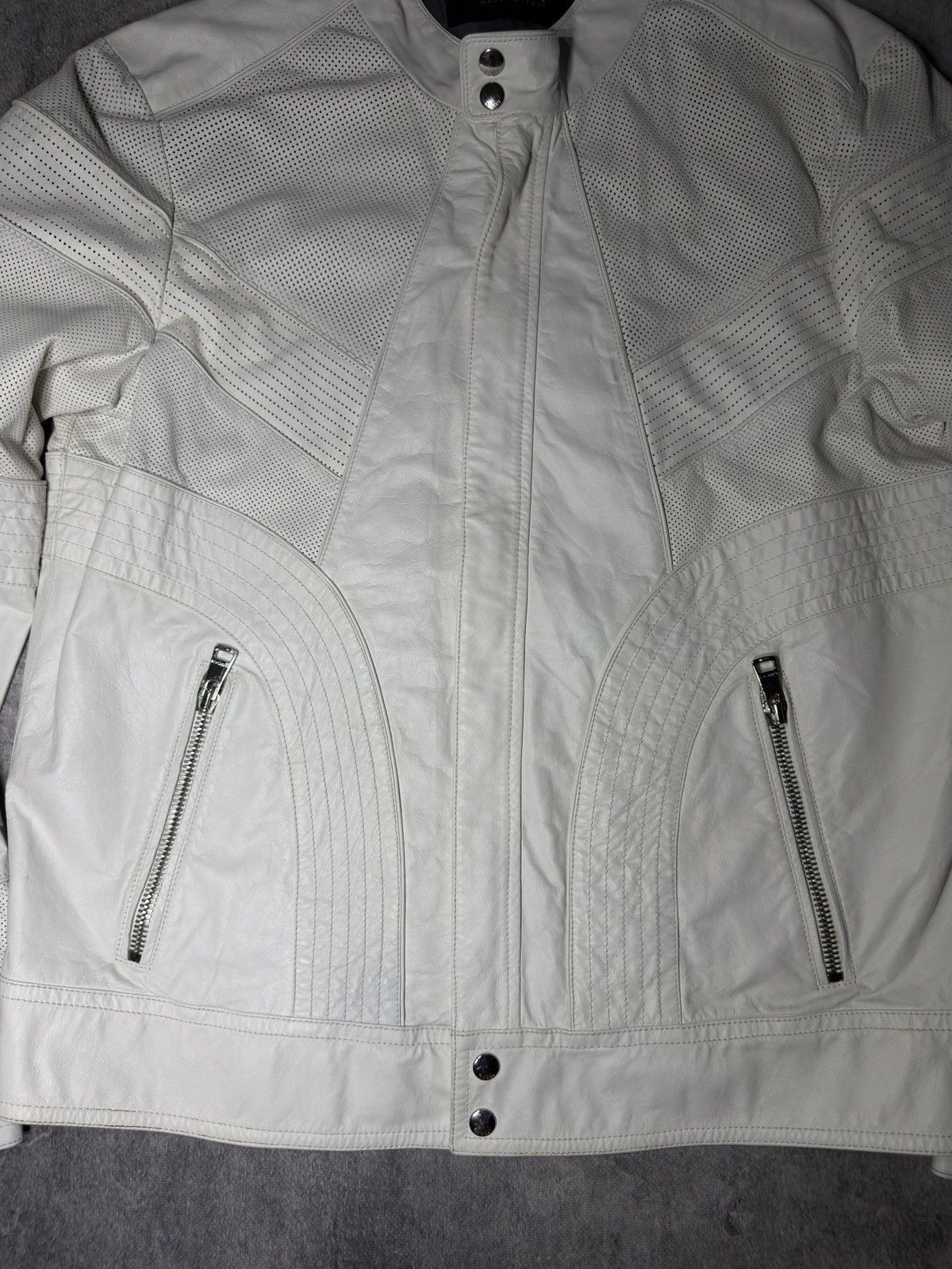 Gucci Gucci 2010 Nappa Leather Panelled Biker Jacket - IT54 Size US L / EU 52-54 / 3 - 3 Thumbnail