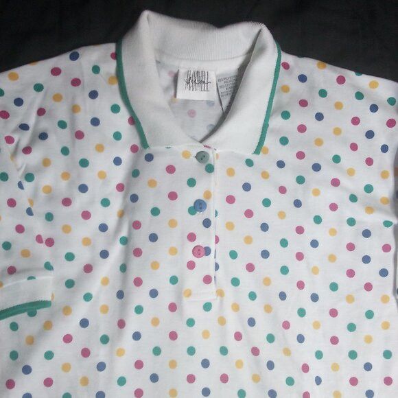 Other Vintage Jason Maxwell Rainbow Polka Dots Polo Shirt Size US M / EU 48-50 / 2 - 1 Thumbnail
