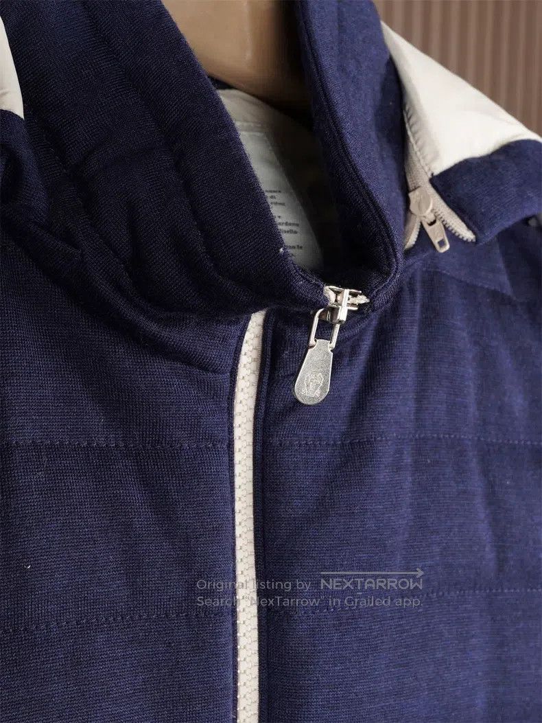 Brunello Cucinelli Brunello Cucinelli Men's cashmere/wool hooded down vest, f Size US S / EU 44-46 / 1 - 6 Thumbnail