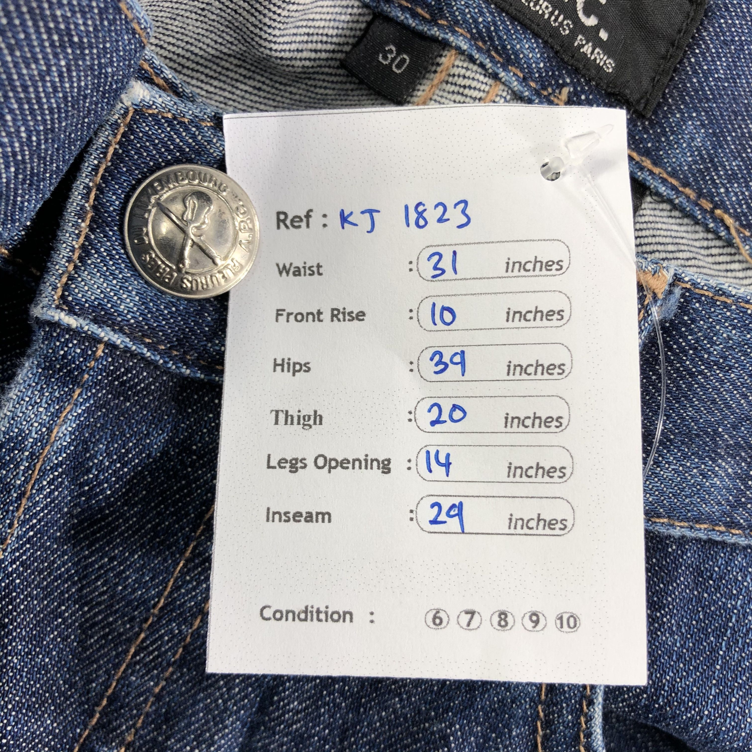 A.P.C. APC Rue De Fleurus Paris Jeans Dark Wash Denim KJ1823 Size US 30 / EU 46 - 10 Thumbnail