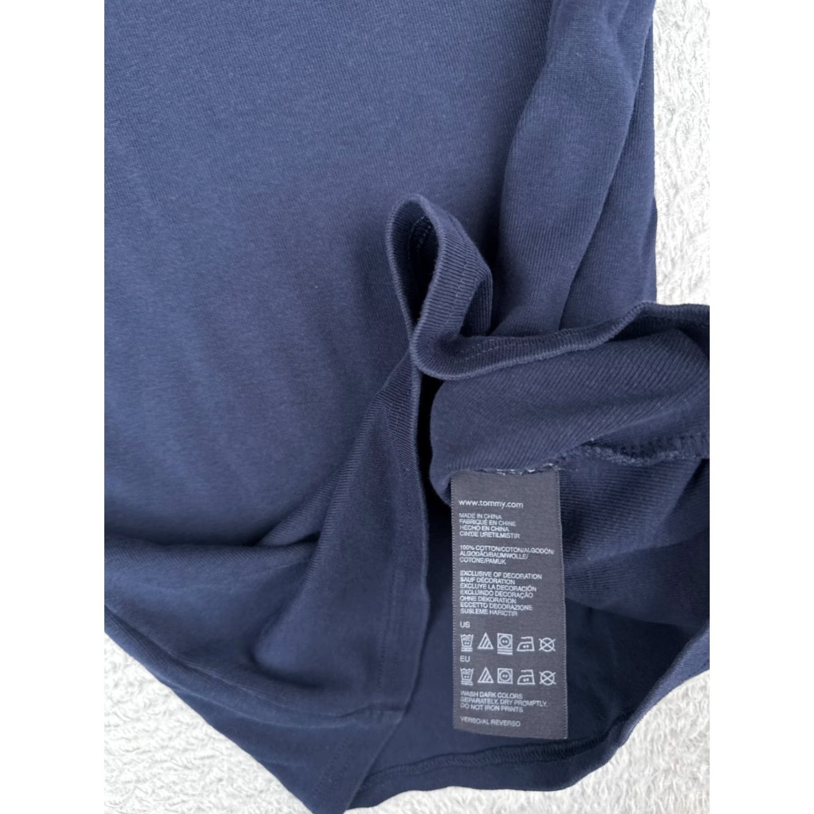 Tommy Hilfiger Tommy Hilfiger Shirt Junior Medium Blue Crew Neck Cotton Knit Short Sleeve Size M / US 6-8 / IT 42-44 - 7 Thumbnail