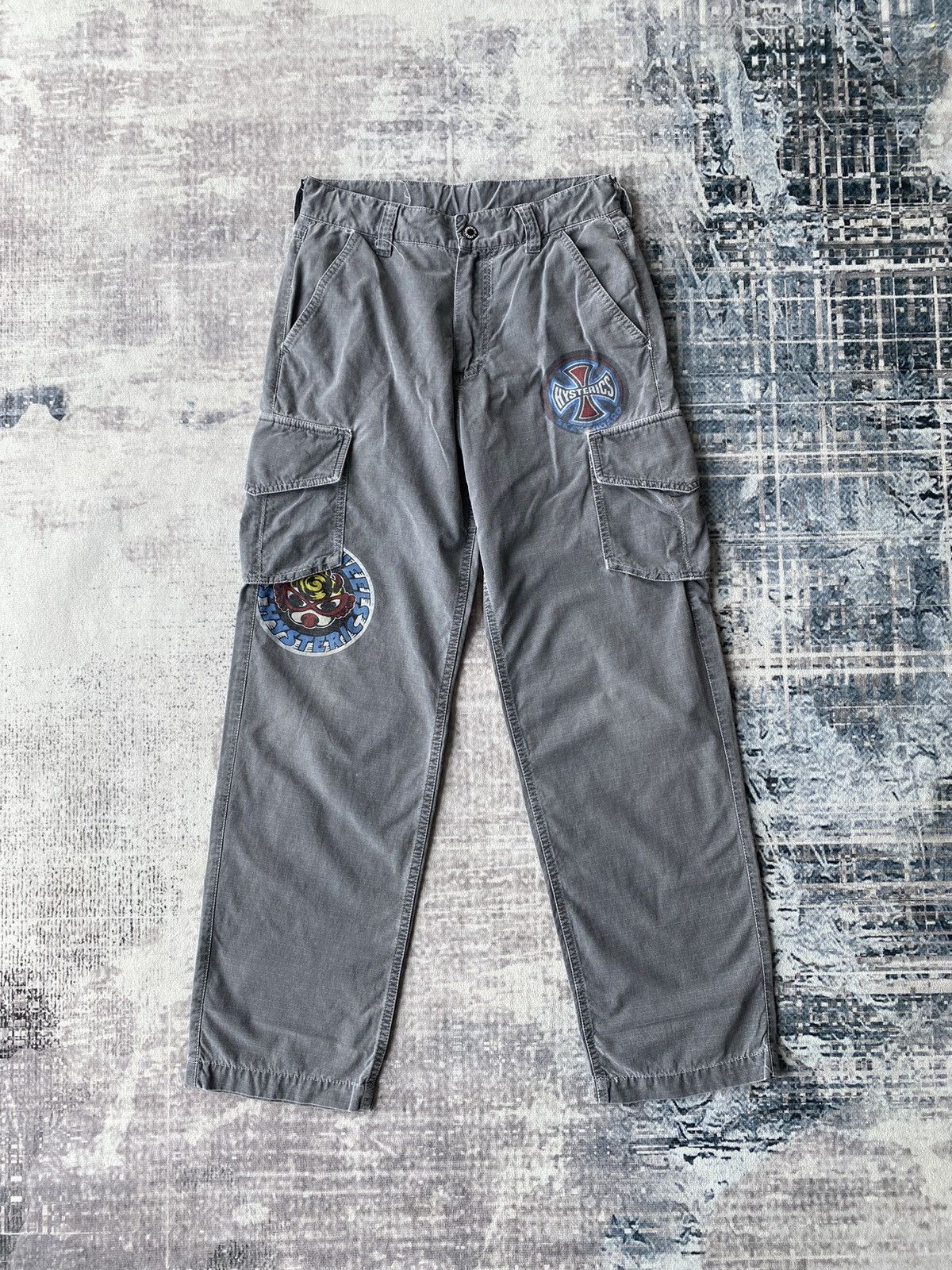 image of Vintage Hysteric Glamour X Cordura Skateboard Tactical Pants in Khaki Grey, Men's (Size 27)
