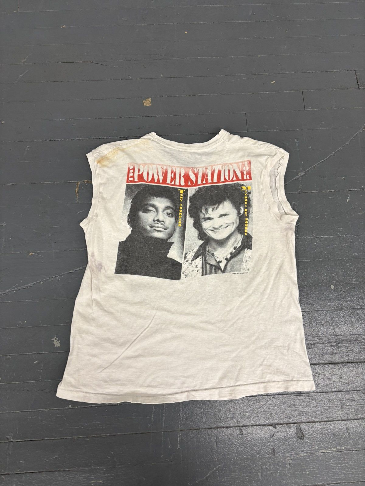 Band Tees × Vintage Vintage 1985 the power station tour sleeveless tee Size US XL / EU 56 / 4 - 2 Thumbnail