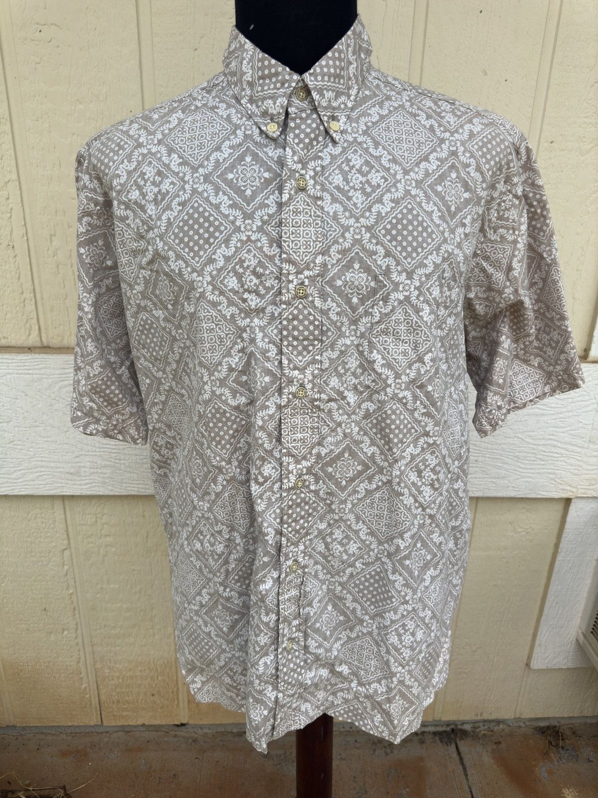 Reyn Spooner Reyn Spooner Classic Fit Beige Hawaiian Print Men's XL Size US XL / EU 56 / 4 - 1 Thumbnail
