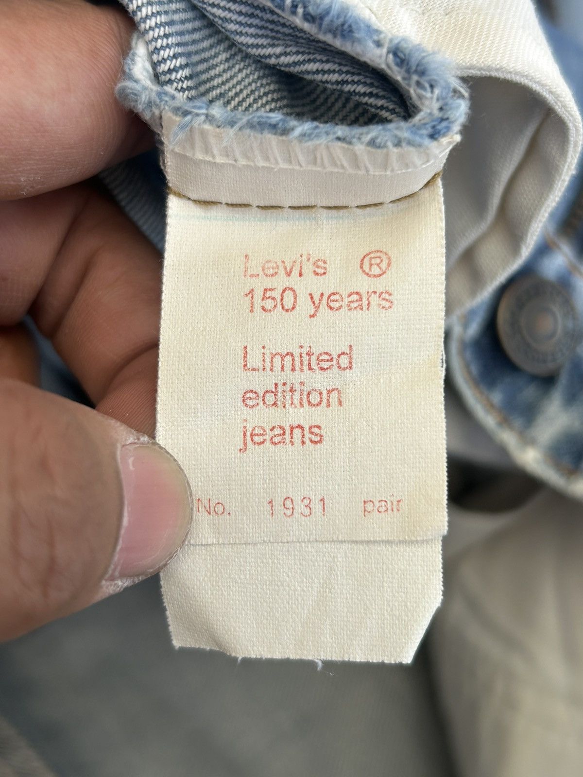 Levi's Levis Limited Anniversary 150 Year Denim Size US 31 - 17 Thumbnail