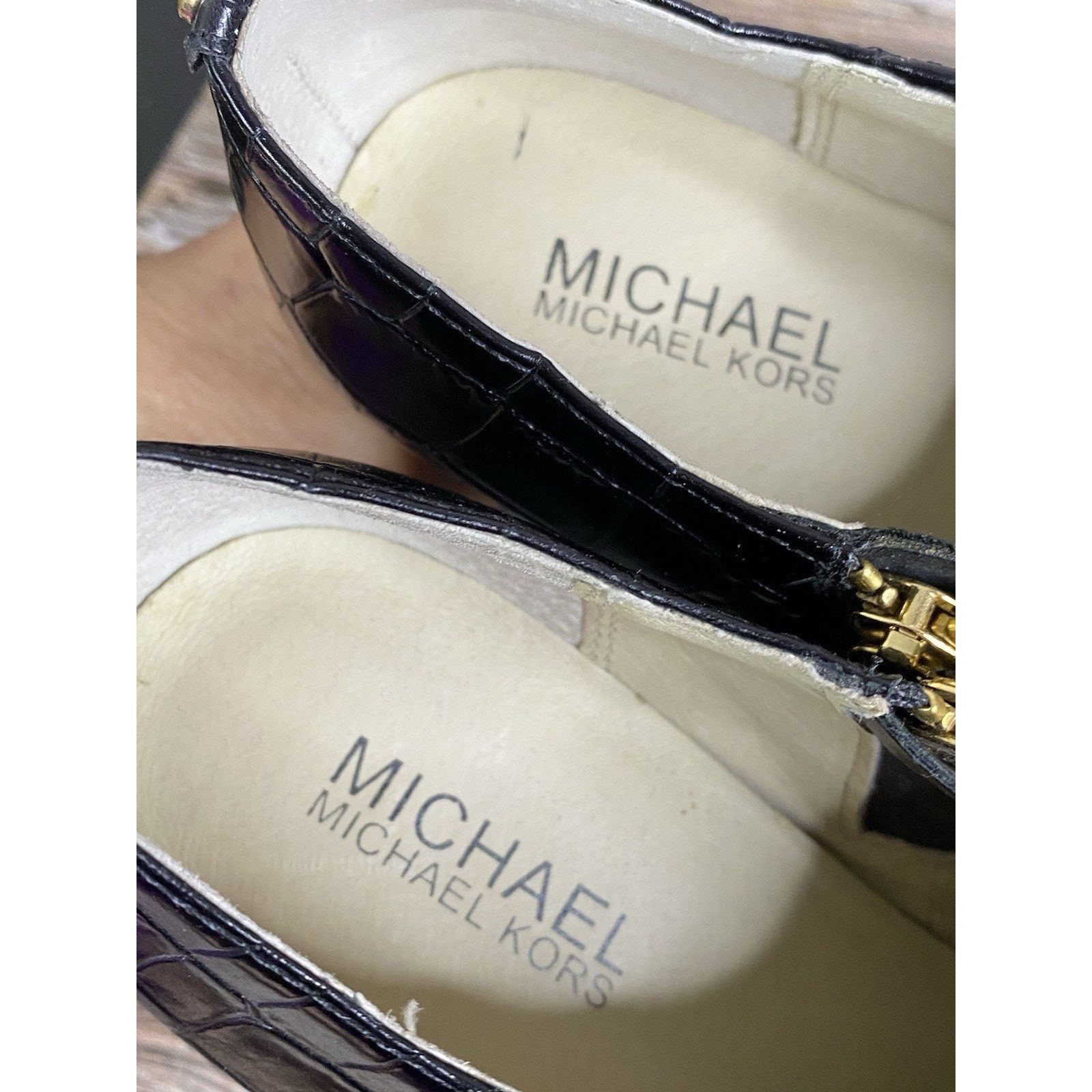 Michael Kors Michael Kors Women’s 8.5 Black Leather Suede BOOTIES Size US 8.5 / IT 38.5 - 7 Thumbnail