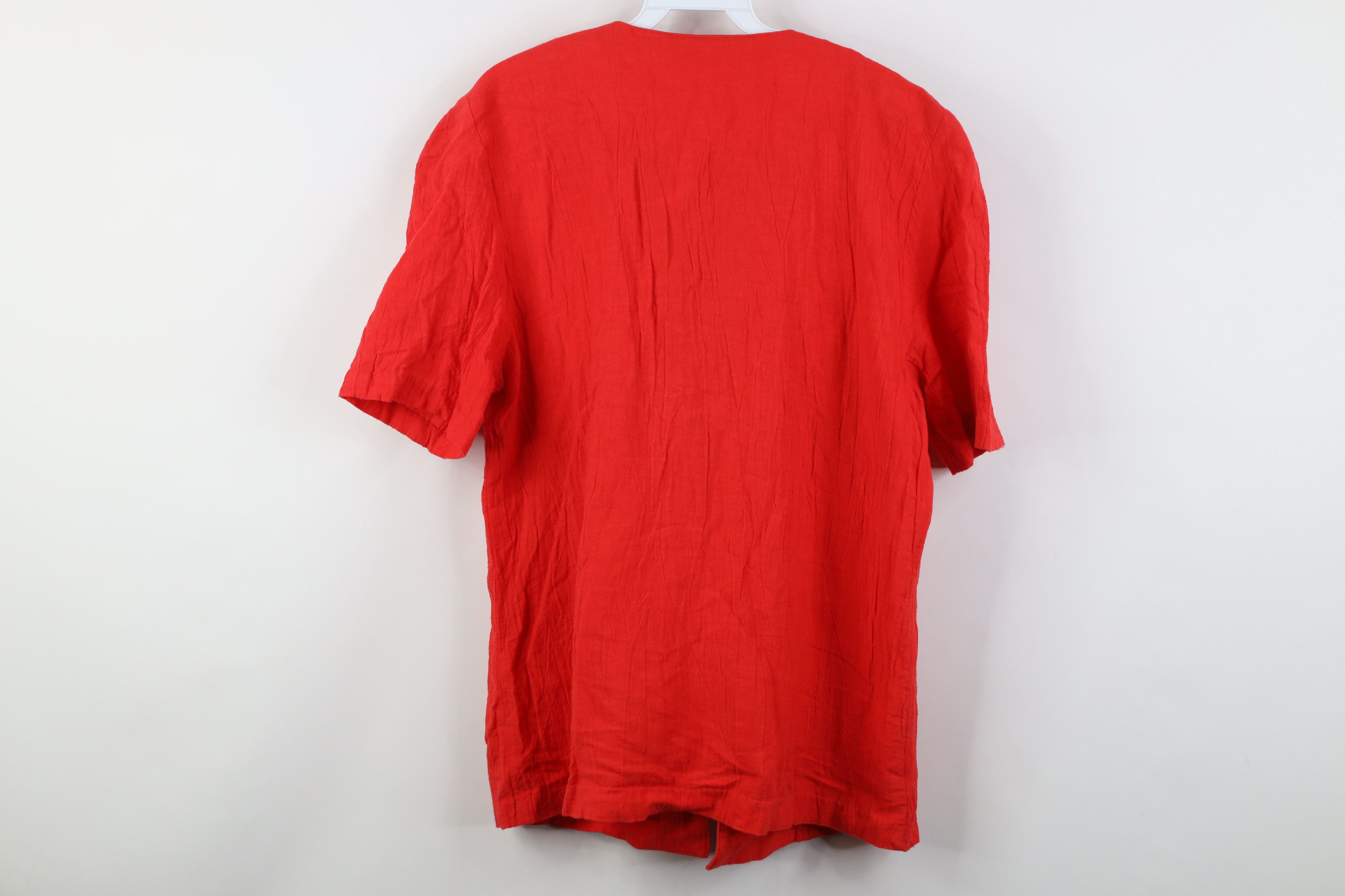Vintage Vintage 90s Streetwear Abstract Sun Open Jacket Red USA Size M / US 6-8 / IT 42-44 - 13 Thumbnail