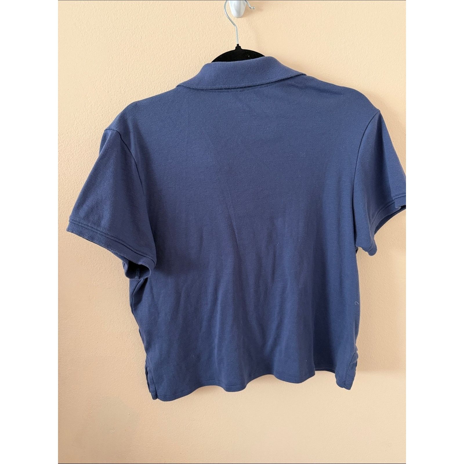American Eagle Outfitters American Eagle Cropped Polo Tee in Indigo Size Womens Large Size L / US 10 / IT 46 - 3 Thumbnail