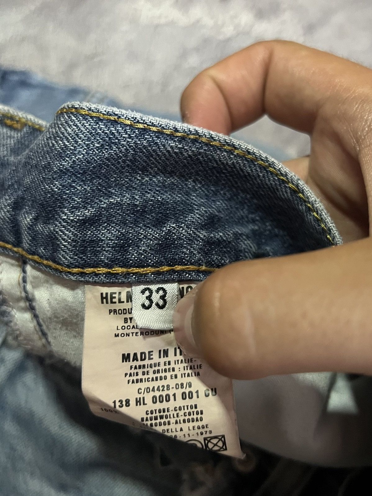 Helmut Lang Helmut Lang SS99 Jeans Classic Cut Washed Denim Distressed Size US 33 - 12 Thumbnail
