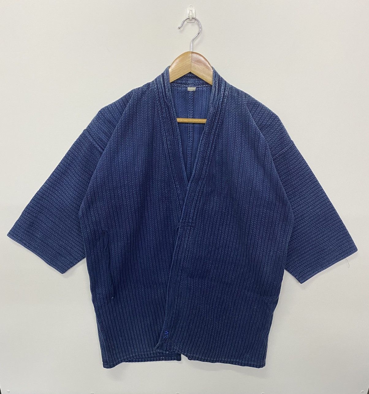 Vintage Vintage Japanese Brand Indigo Blue Kimono Jacket Size US L / EU 52-54 / 3 - 1 Thumbnail