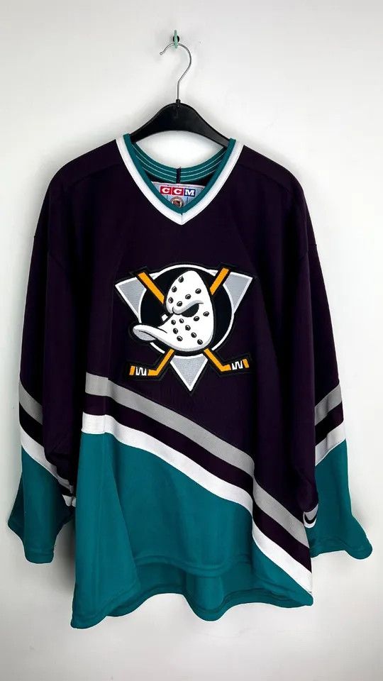 NHL Vintage CCM NHL Anaheim Mighty Ducks Hockey Jersey Size US XL / EU 56 / 4 - 7 Thumbnail