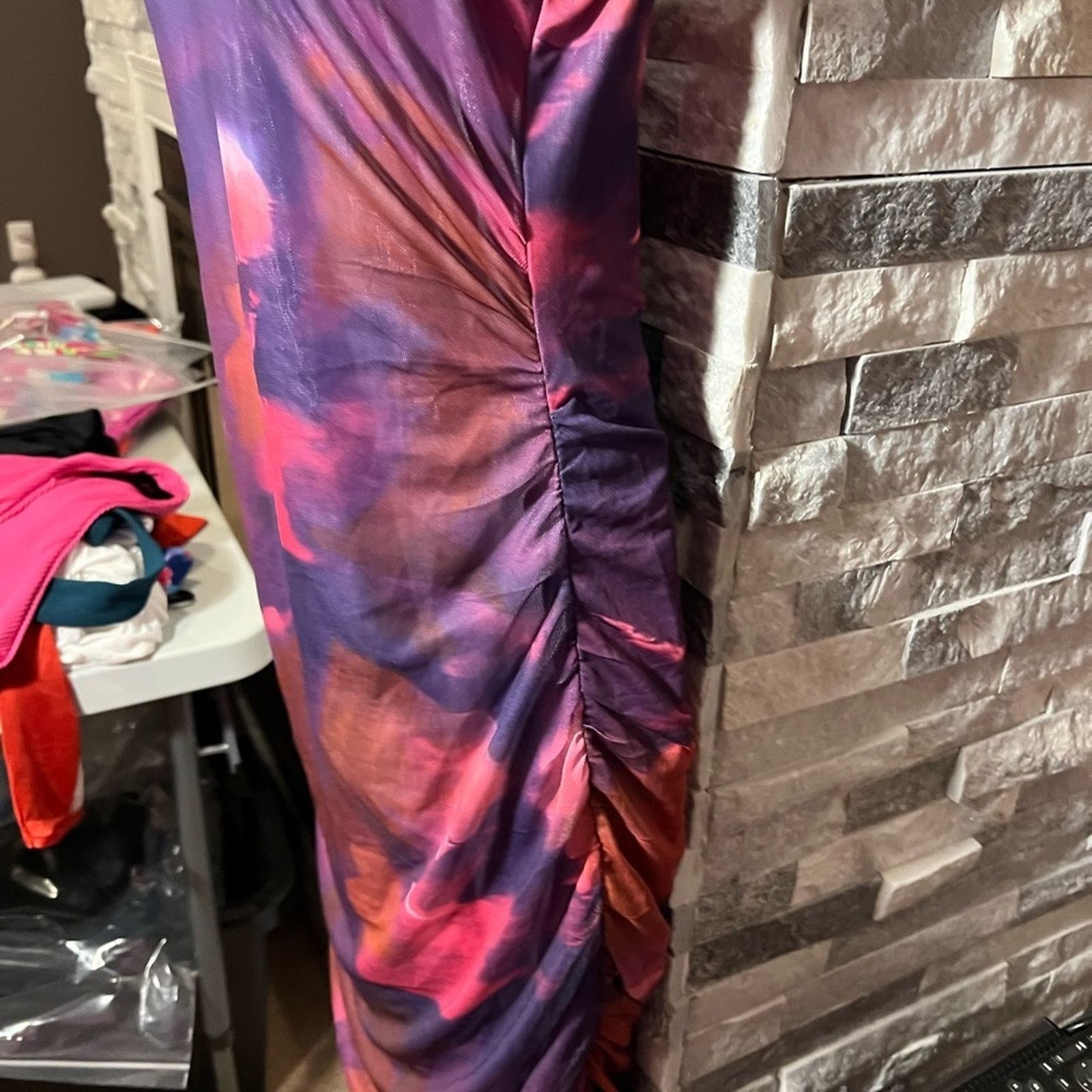 & Other Stories Merokeety Women’s Tie-Dye Bodycon Cami Dress – Size L (NWT) Size L / US 10 / IT 46 - 3 Thumbnail