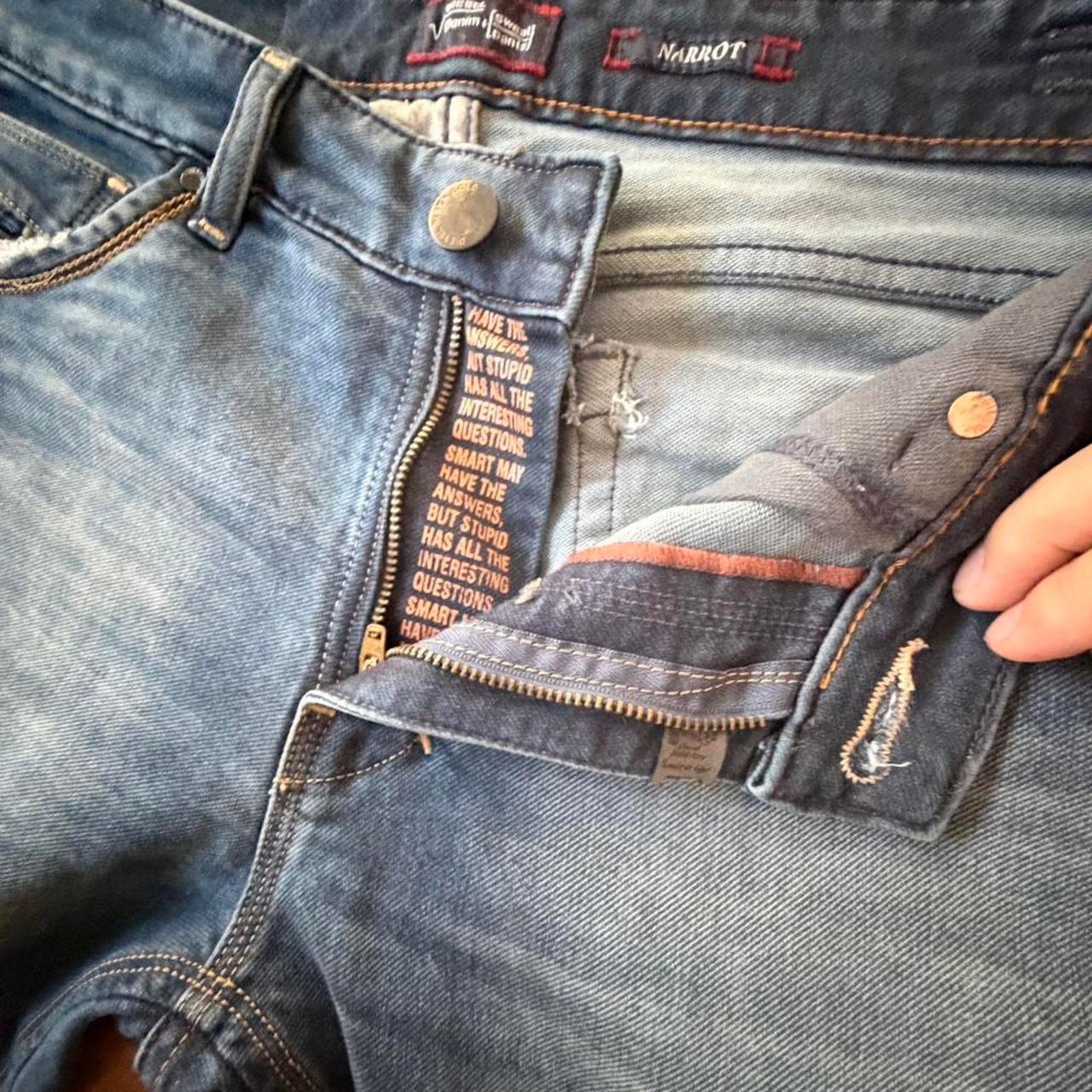 Diesel Diesel Narrot Tapered Side Stripe Distressed Wash Size 34X30 Size US 34 / EU 50 - 3 Thumbnail