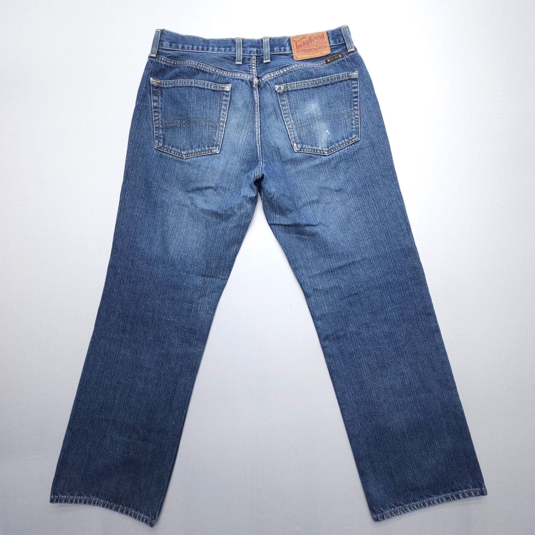 Lucky Brand Lucky Brand Vintage Jeans Mens 33 x 30 Dark Wash Straight 5-Pocket Denim Blue Computer Size US 33 - 2 Thumbnail