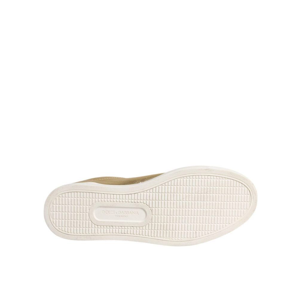 Dolce & Gabbana Dolce & Gabbana Gold Leather Logo London Men Sneakers Shoes Size US 8.5 / EU 41-42 - 6 Thumbnail