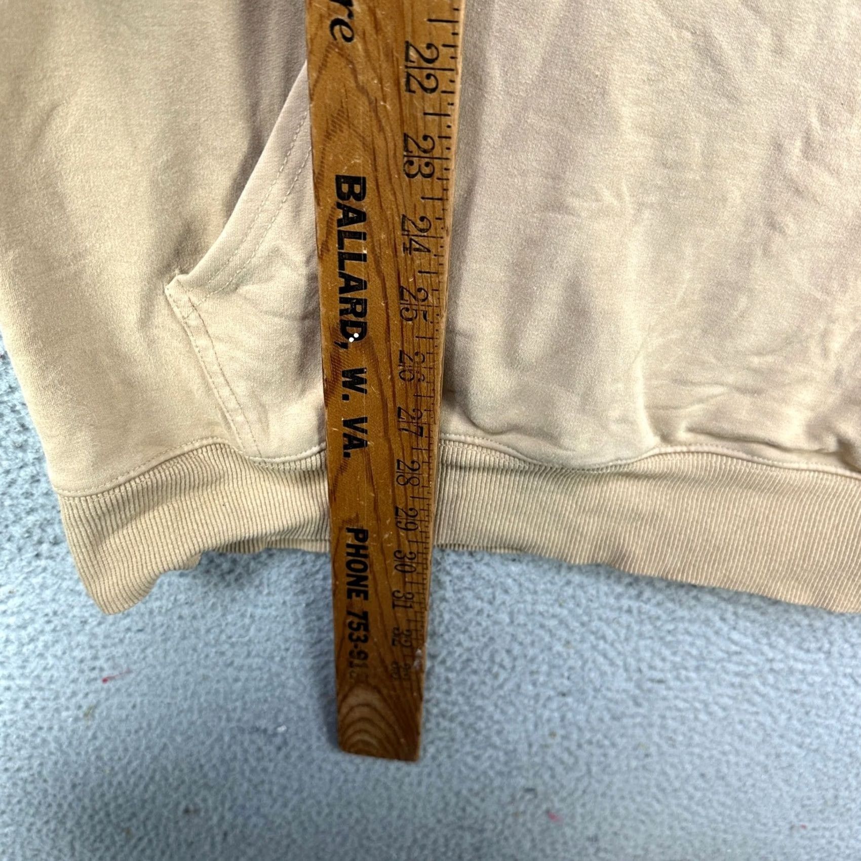 Hereu AAF Here To Work Mens Medium Hoodie Pullover Beige Drawstring Stretch Authentic Size US M / EU 48-50 / 2 - 7 Thumbnail