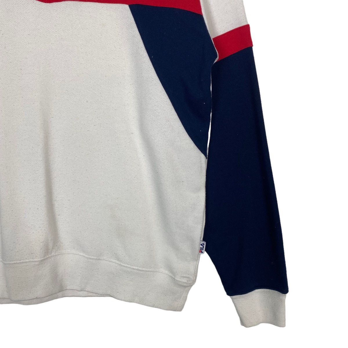 Fila × Japanese Brand Vintage 90s Fila Center Logo Colourblock Crewneck Sweatshirt Size US M / EU 48-50 / 2 - 5 Thumbnail