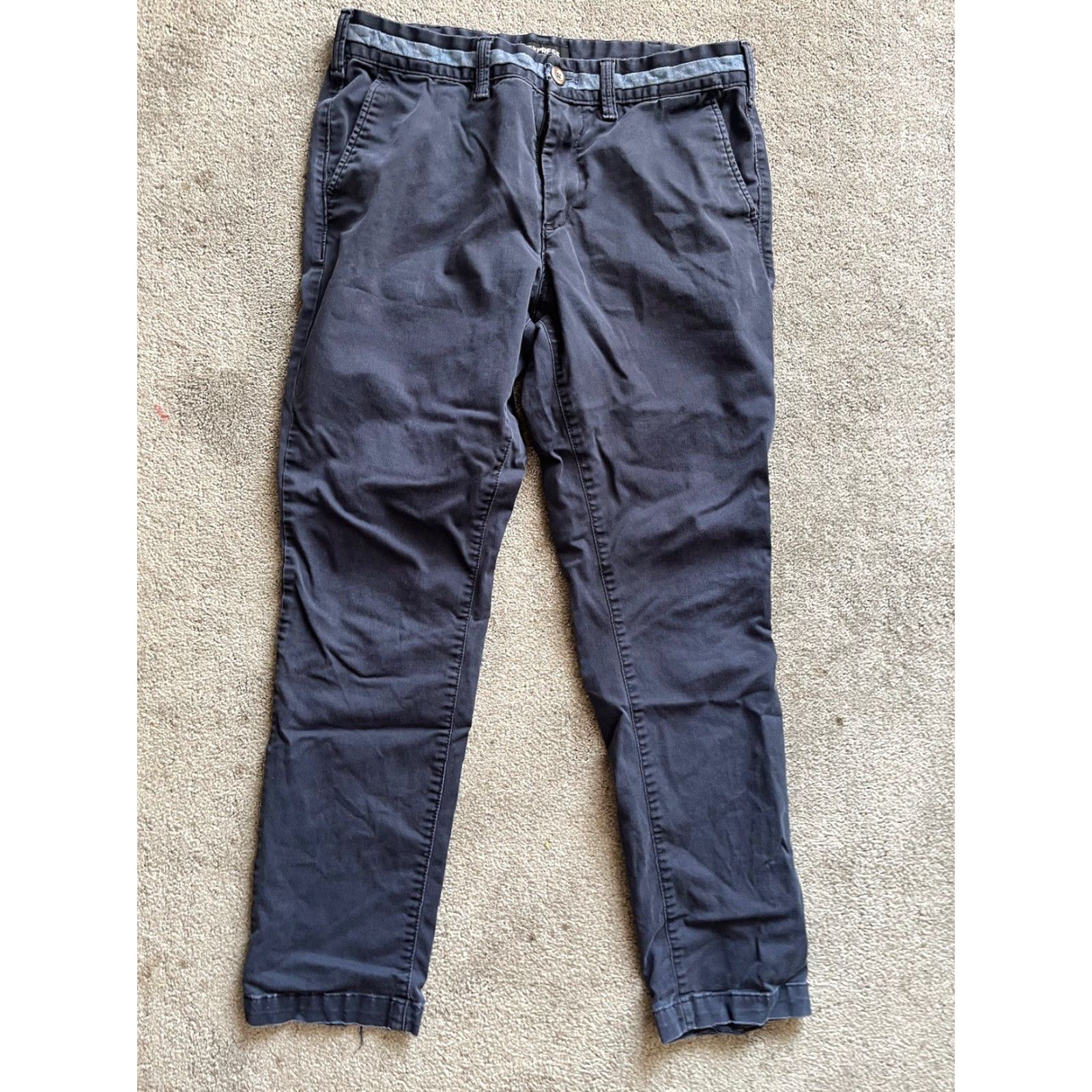 Express Express Men's Comfort Pants 30x30 Skinny Navy Blue Casual Workwear Size US 30 / EU 46 - 3 Thumbnail