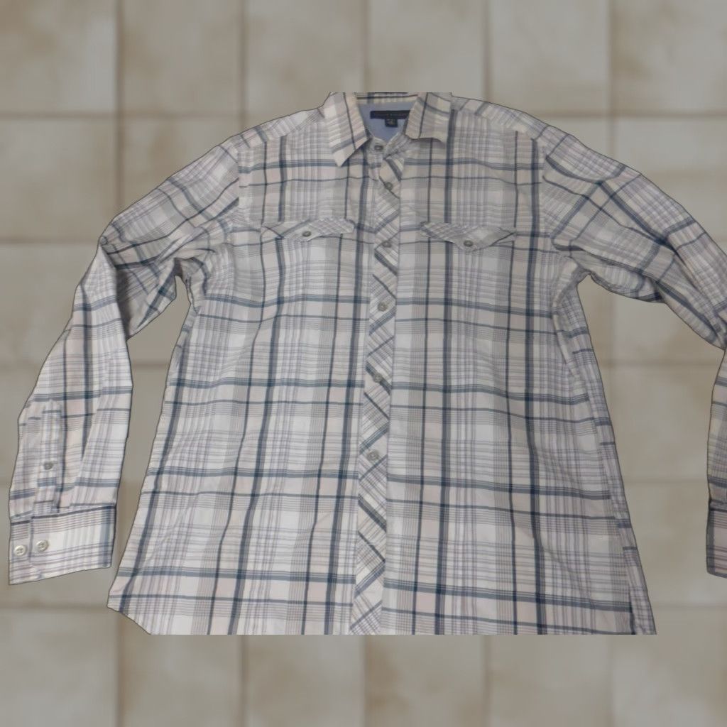 Banana Republic Banana Republic Shirt Mens Medium Plaid Button-Down Long Sleeve Collared Non-Iron Pockets Classic Button-Up Size US M / EU 48-50 / 2 - 1 Thumbnail