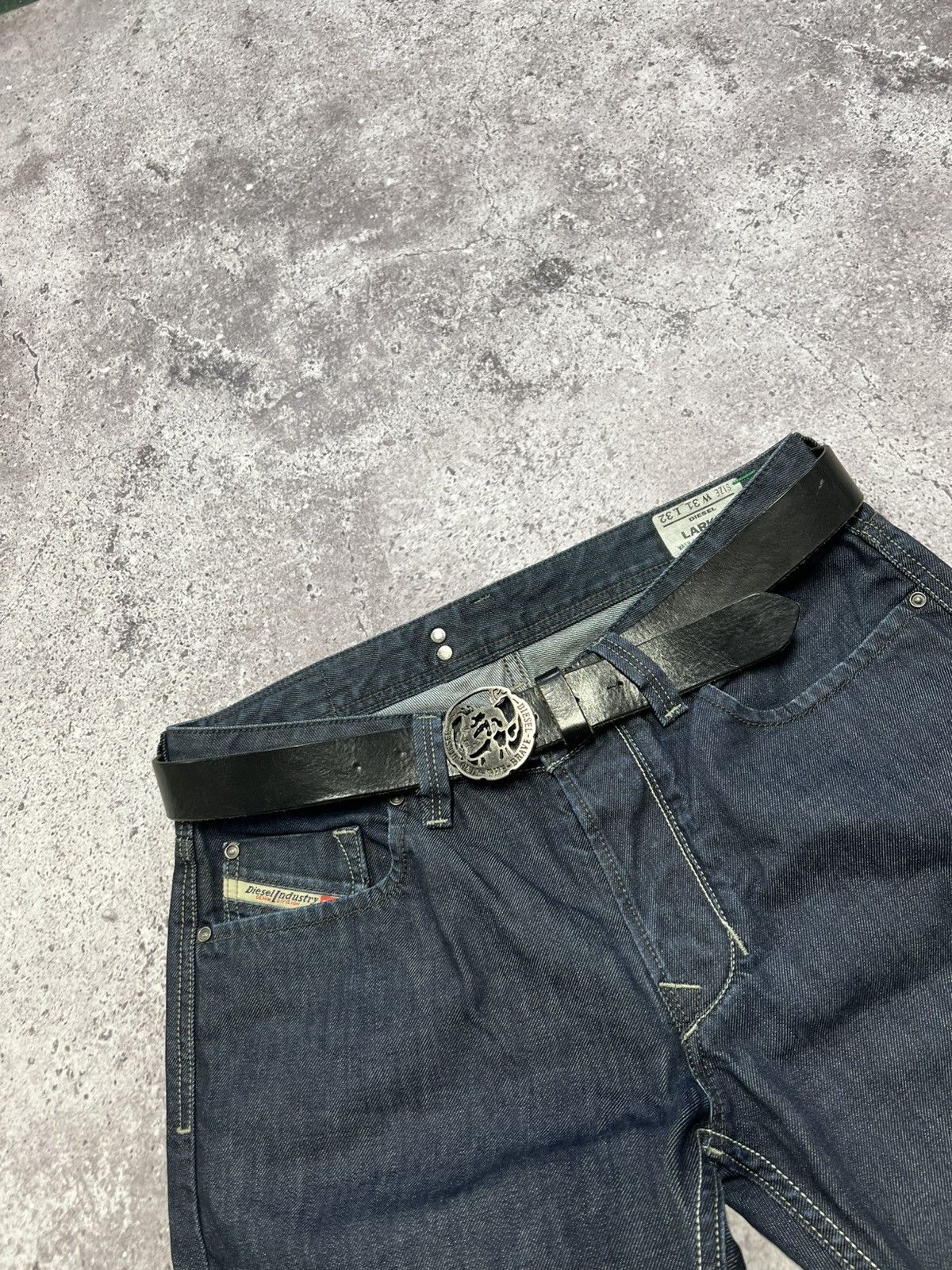 Diesel Vintage Diesel Leather Belt Monogram Big Logo Japanesse Y2K Size ONE SIZE - 6 Thumbnail