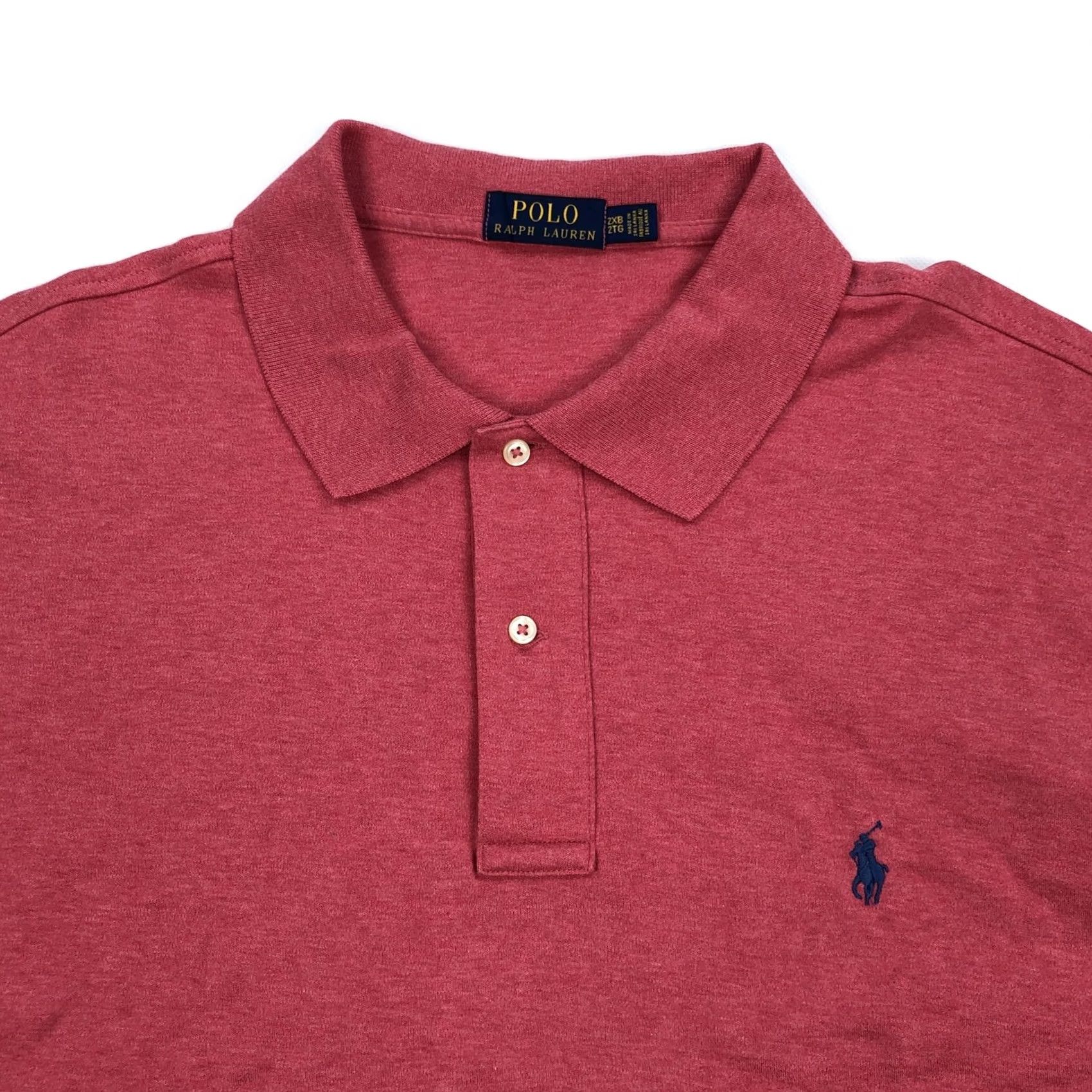 Polo Ralph Lauren VINTAGE Polo Ralph Lauren Polo Shirt Short Sleeve 2XB Men Big & Tall Red Nantucket 55in Embroidered Pony Button Collar Size US XXL / EU 58 / 5 - 3 Thumbnail