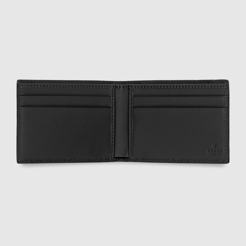 Gucci oc11z1225 Size: OS / GG Rubber Effect Bi Fold Wallet Black Size ONE SIZE - 4 Thumbnail