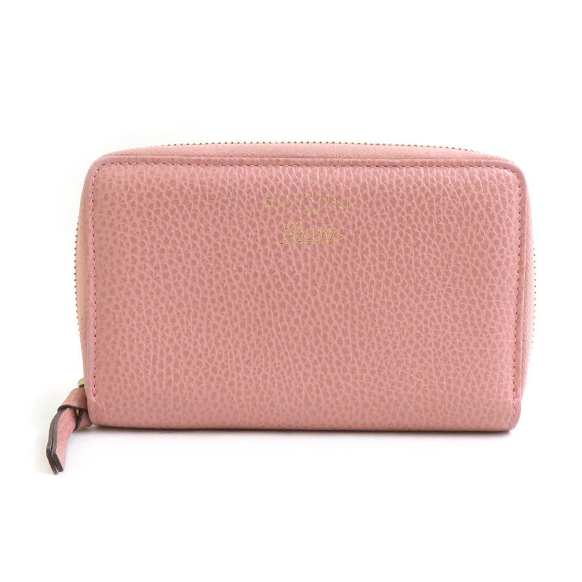 Gucci Gucci Women's Pink Leather Bi-fold Wallet 354497 h31344a Size ONE SIZE - 1 Thumbnail