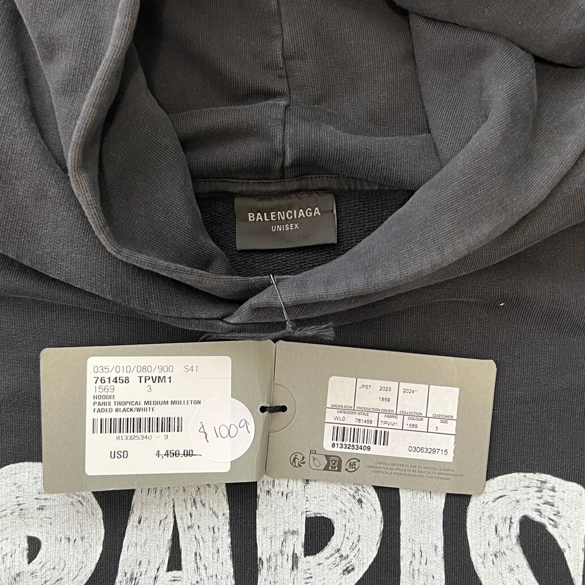 Balenciaga BALENCIAGA 2024SS “PARIS Tropical” Rounded Hoodie Size US M / EU 48-50 / 2 - 2 Thumbnail