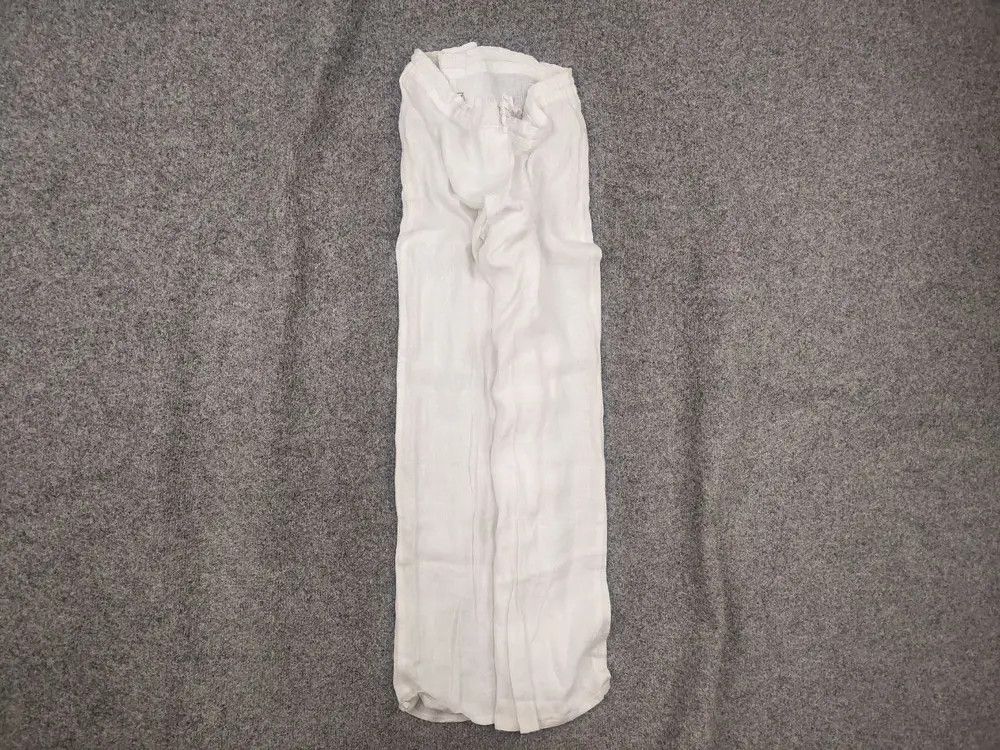 120% Lino 120% Lino Design Classic white Trouser Pants elastic waist Size 30" / US 8 / IT 44 - 1 Thumbnail