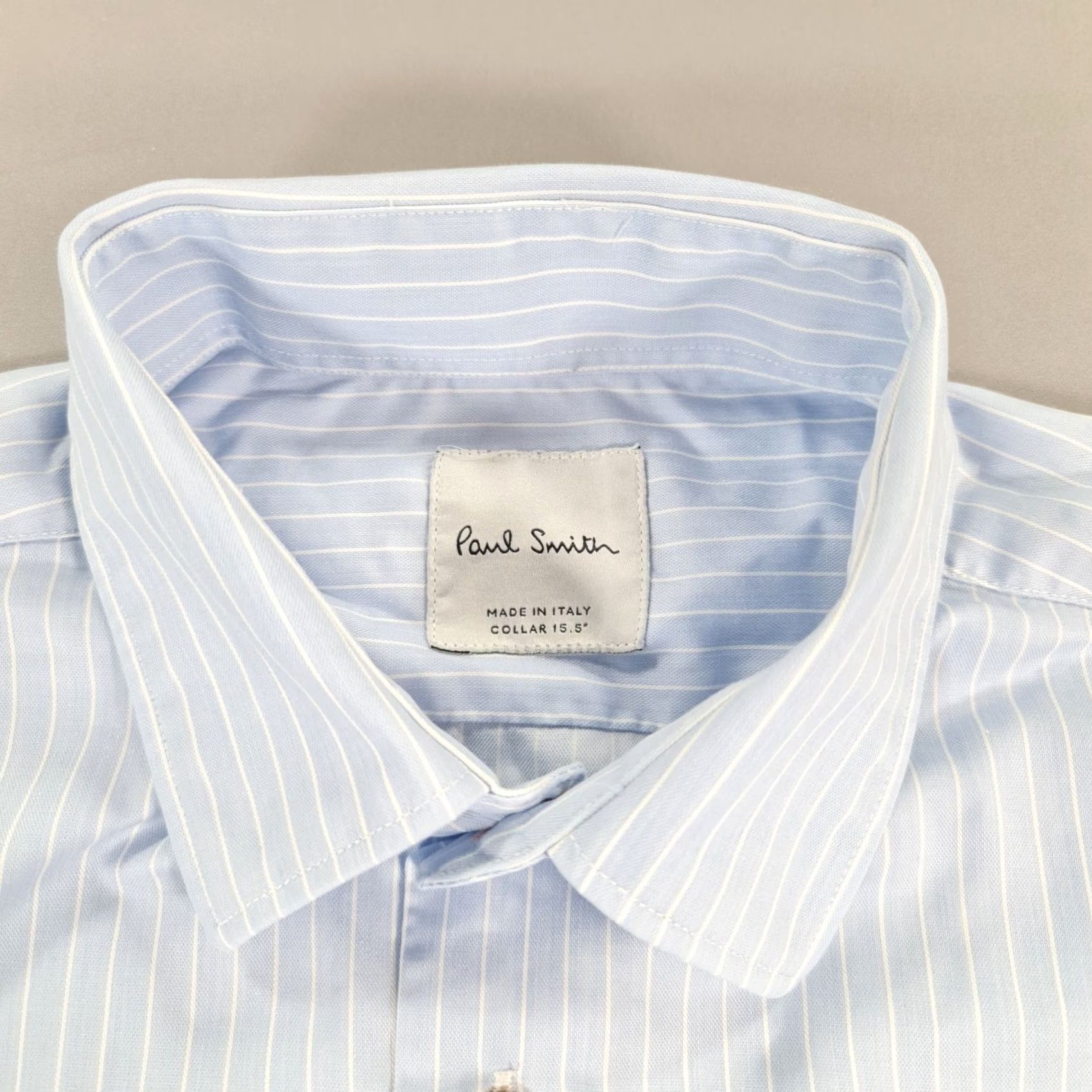 Paul Smith Paul Smith Mens Shirt Striped Long Sleeve Cotton Button-Up 15.5 M Blue Casual Vintage No Shirt Mens Regular Size M Size US M / EU 48-50 / 2 - 3 Thumbnail