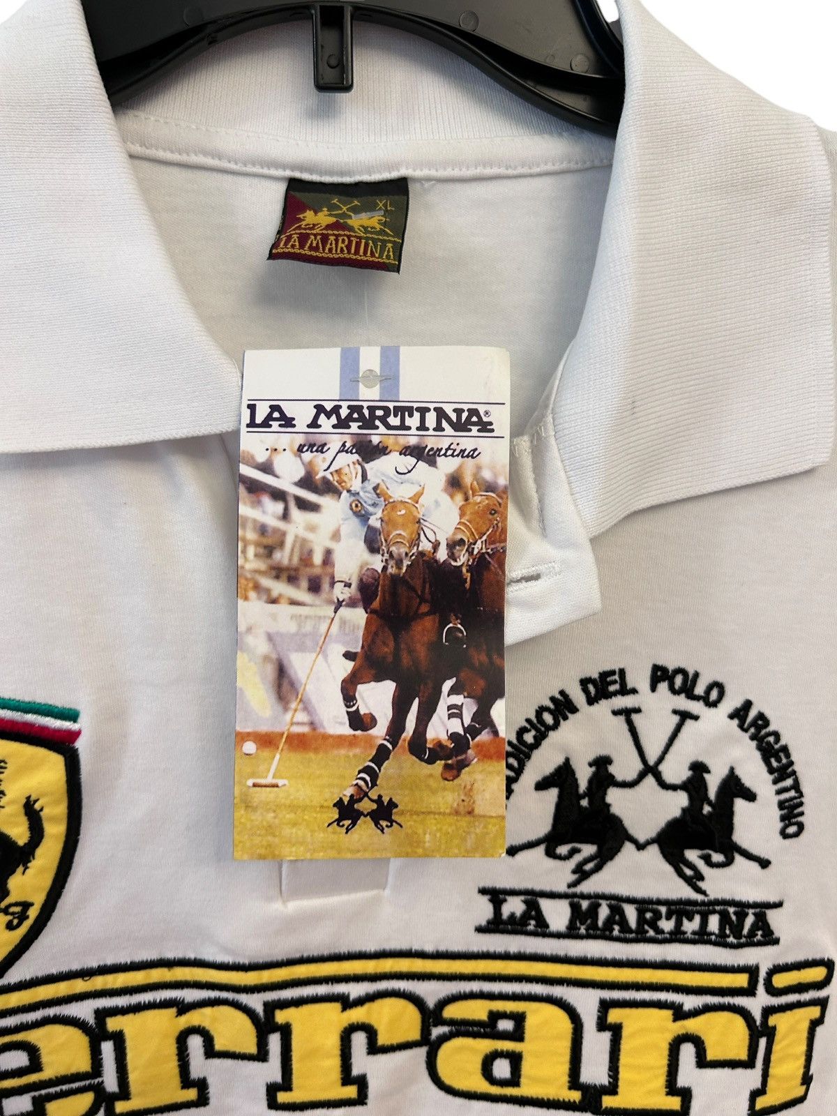 La Martina LA MARTINA Men FERRARI WHITE Polo Team Polo Shirt XL New Size US XL / EU 56 / 4 - 3 Thumbnail