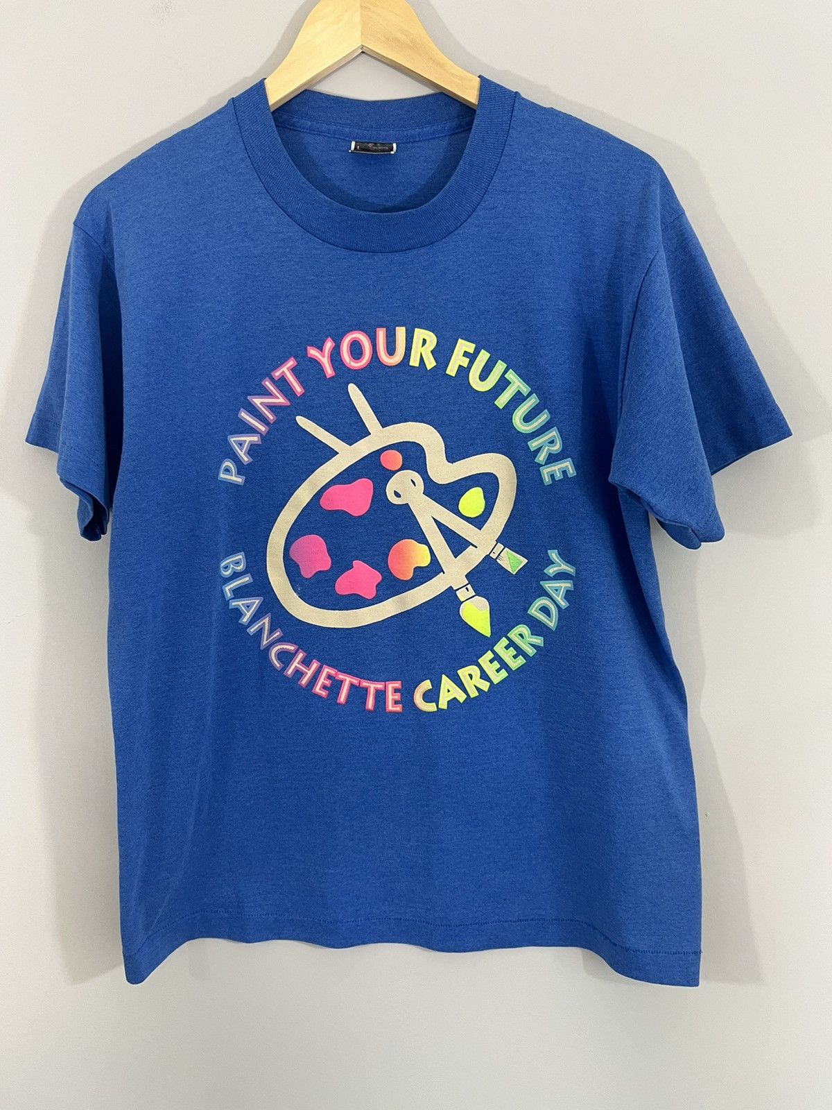 Vintage Single Stitch 80s Paint Your Future Neon Tee Size US L / EU 52-54 / 3 - 1 Thumbnail