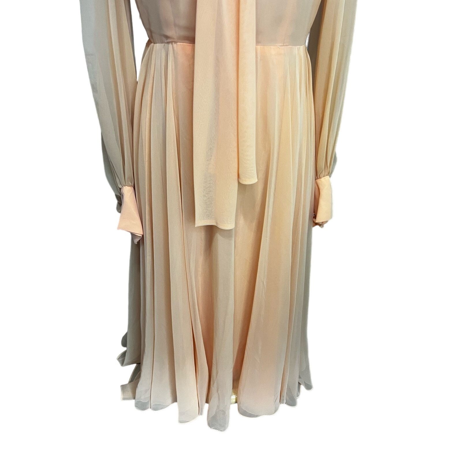 Vintage Vintage 60s Orange Formal Maxi Party Dress Bow Small Medium Size S / US 4 / IT 40 - 4 Thumbnail