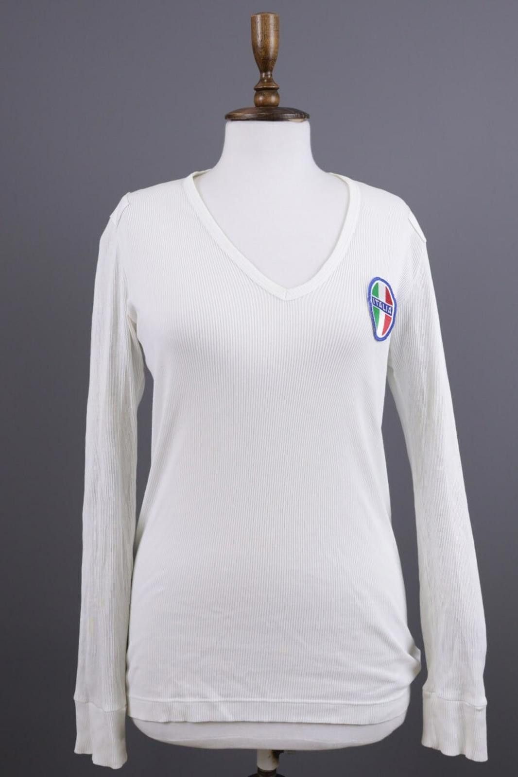 Dolce & Gabbana Dolce&Gabanna White V-Neck Pullover Size 46 Size S / US 4 / IT 40 - 1 Thumbnail